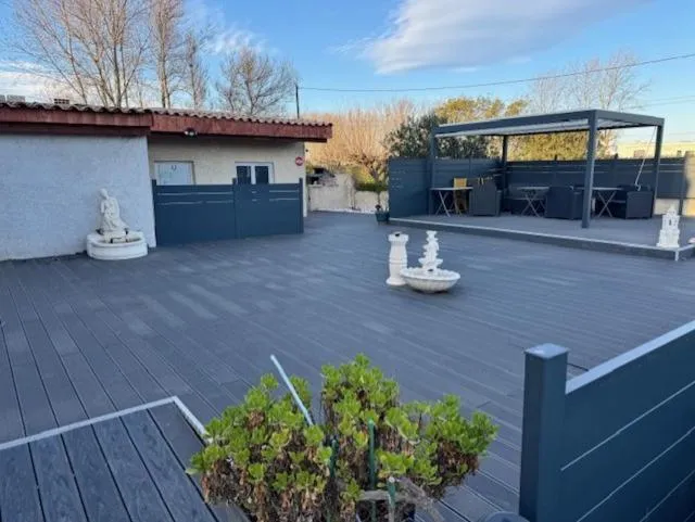 Balcony/Terrace in LOGIS Hôtel Restaurant La Chaumière