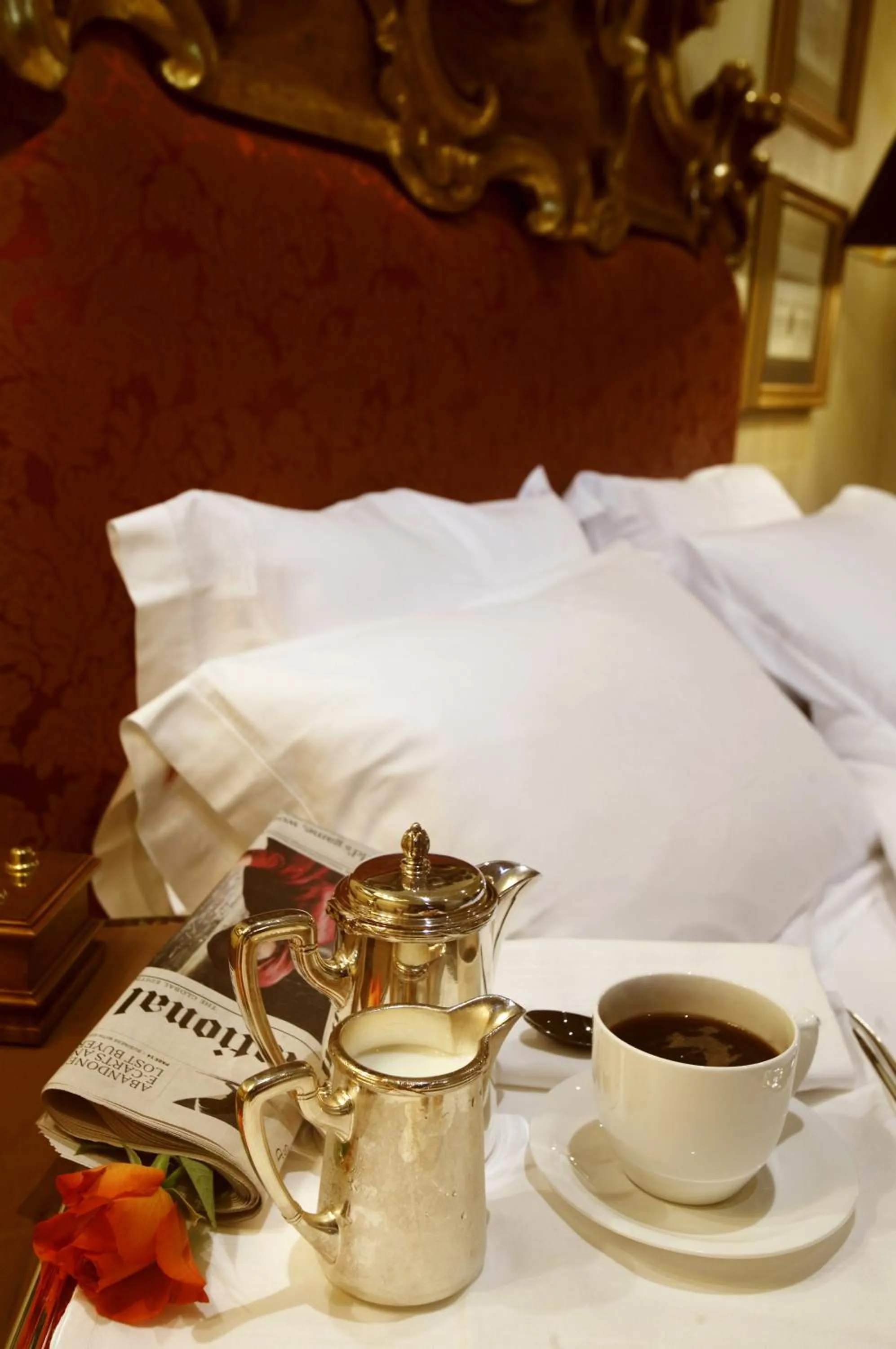 Bed in Hotel Villa Duse