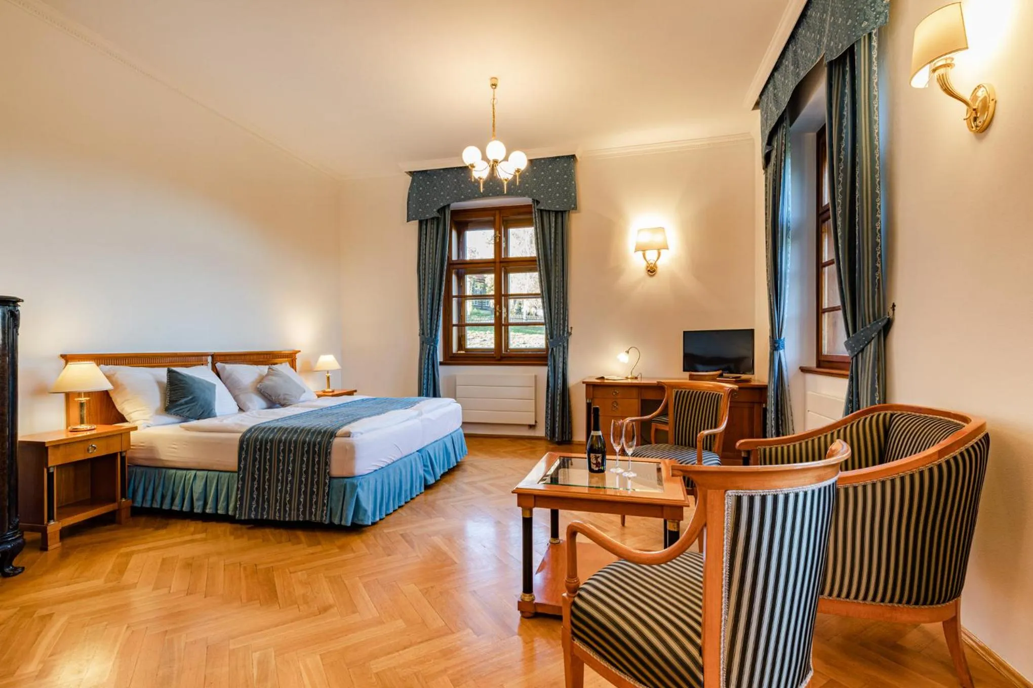 Bedroom, Bed in Wellness Hotel Zámeček