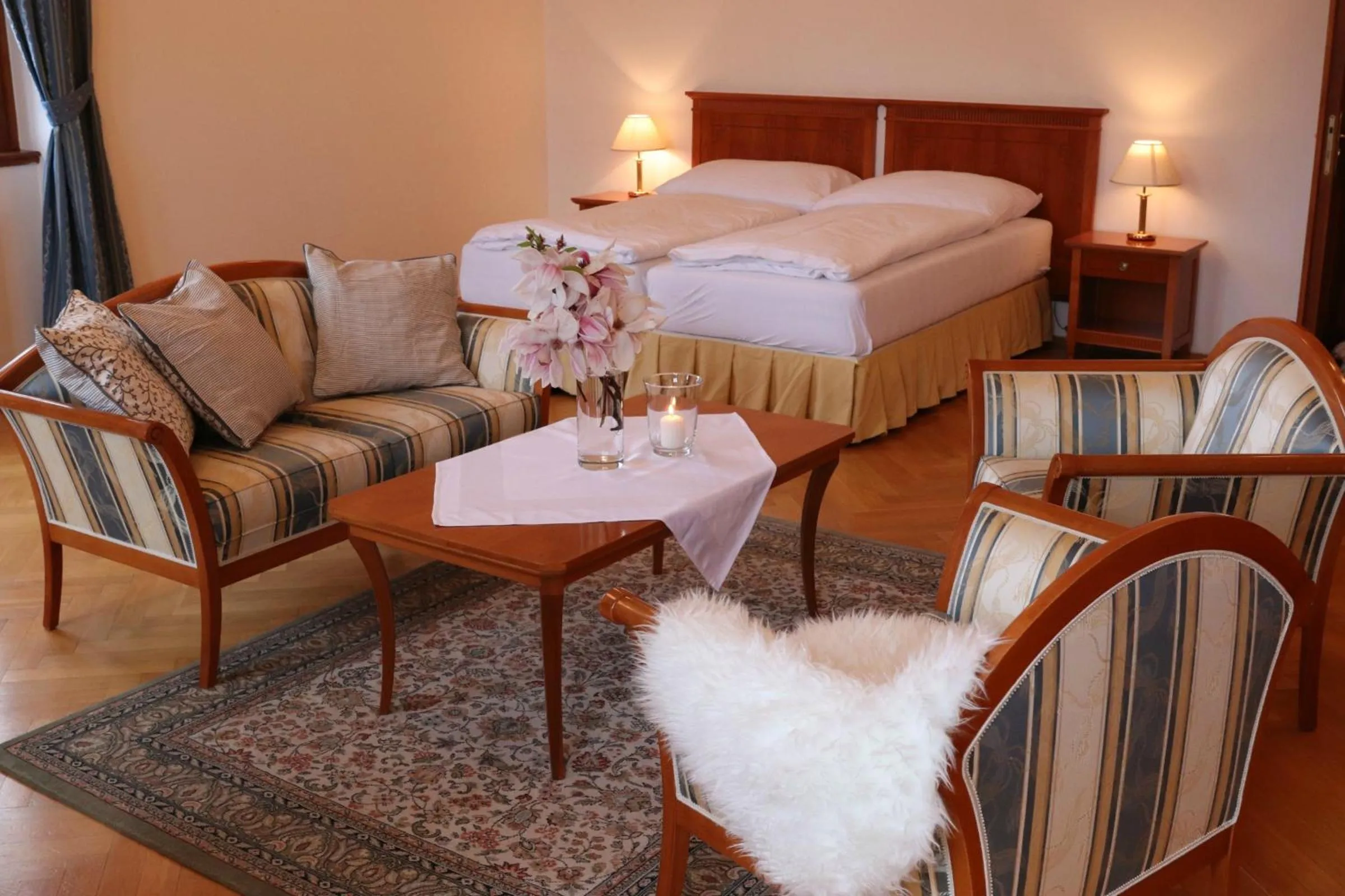 Spring, Bed in Wellness Hotel Zámeček