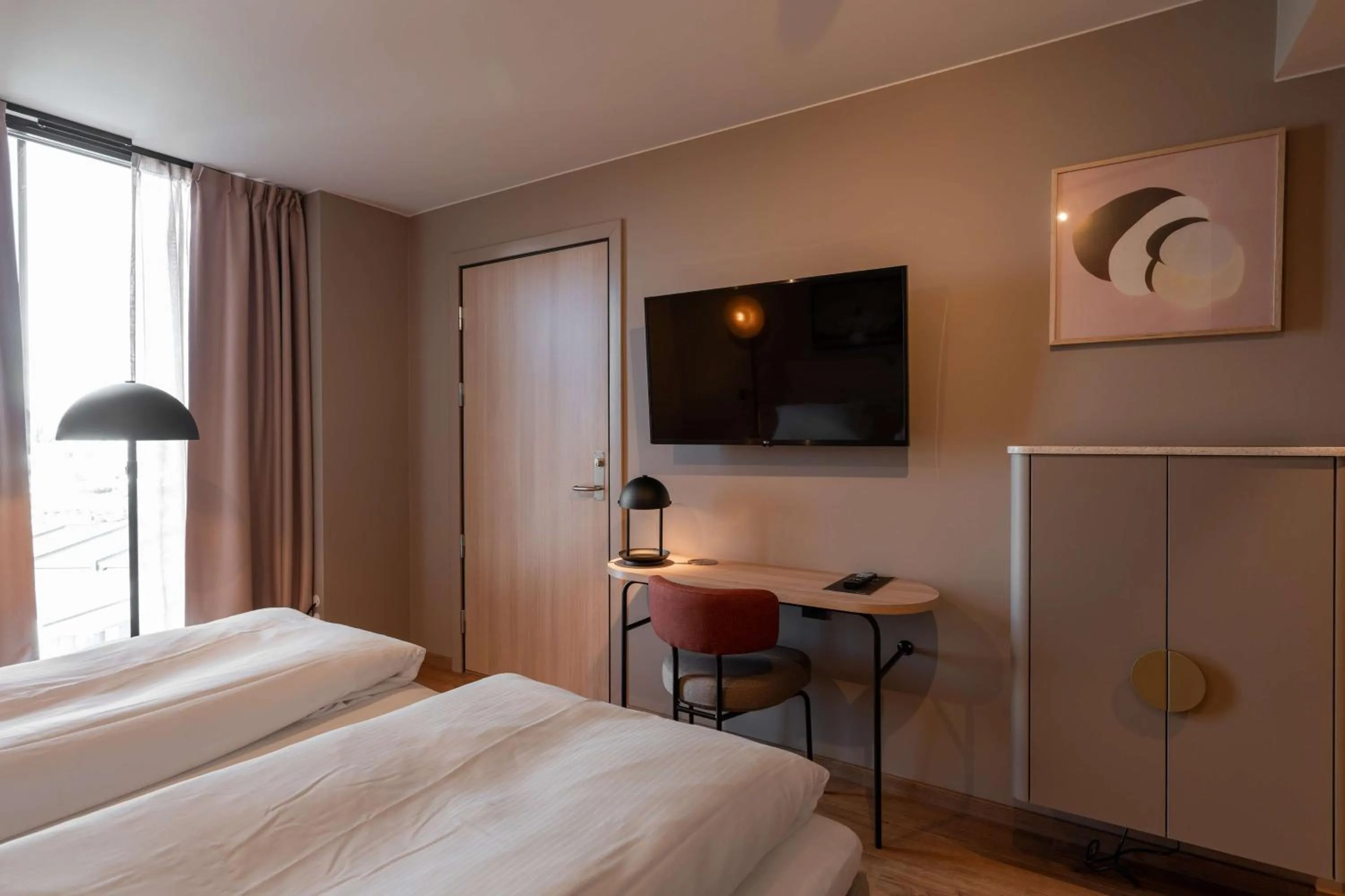 Bedroom, Bed in Scandic Hamar