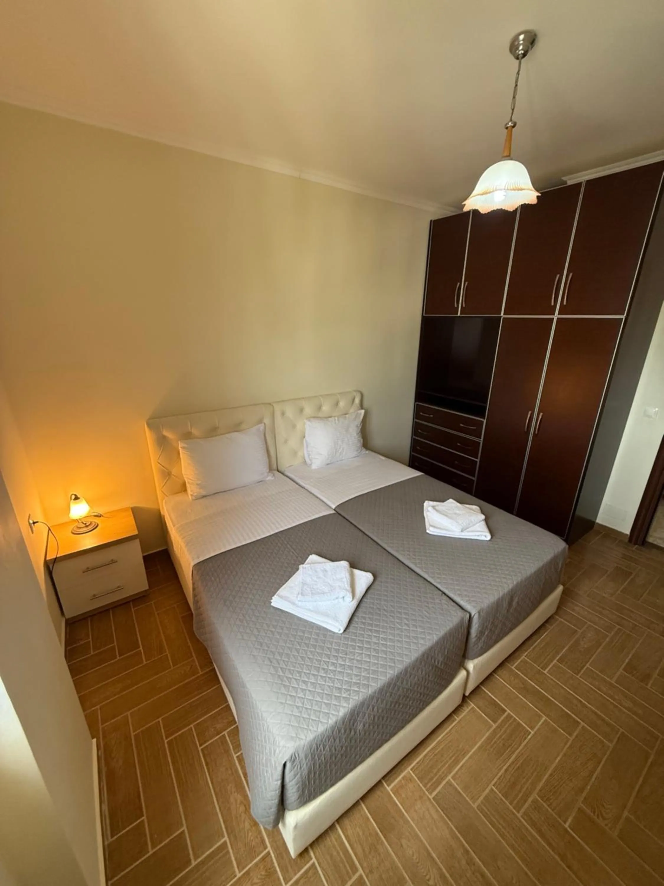 Bed in Hotel Milo Ksamil