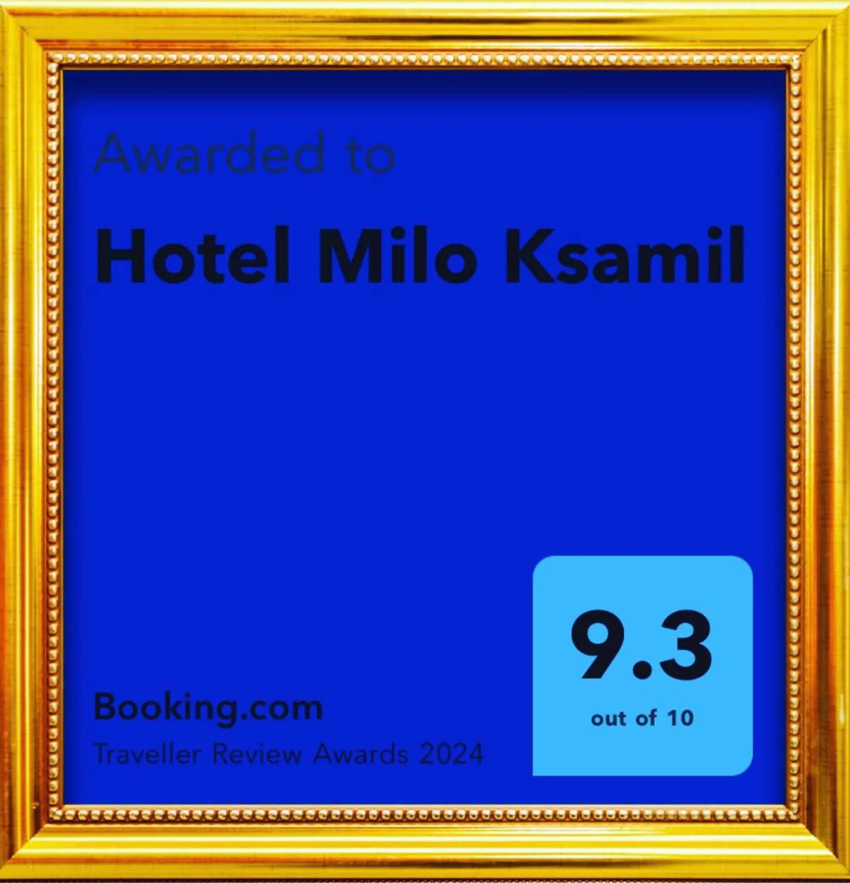 Certificate/Award in Hotel Milo Ksamil