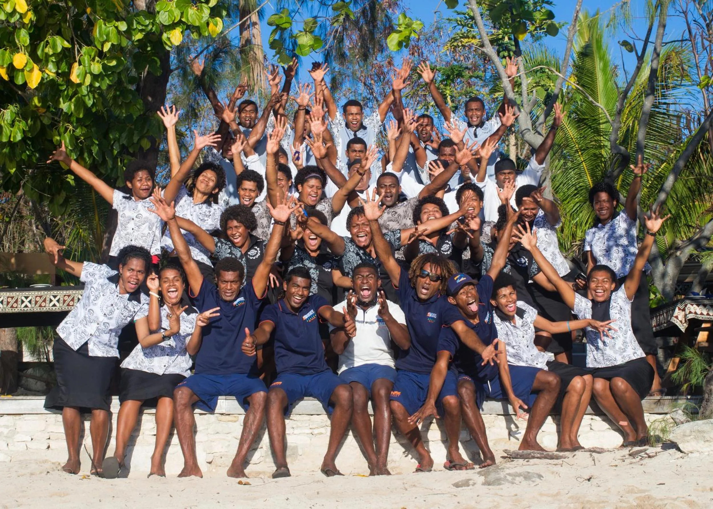 Staff in Barefoot Manta Island Resort
