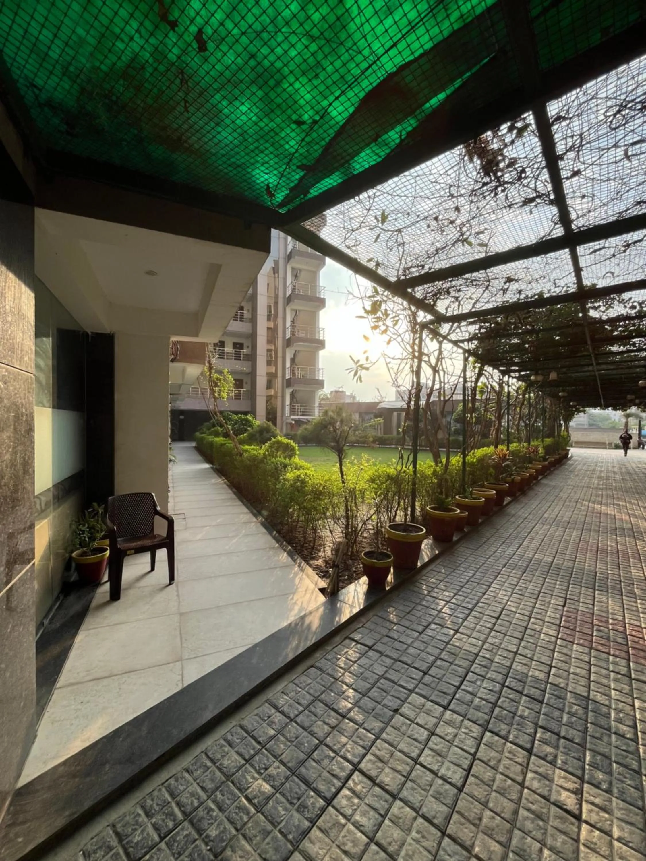 Garden view in Hotel Shri Radha Nikunj - Opposite Prem Mandir