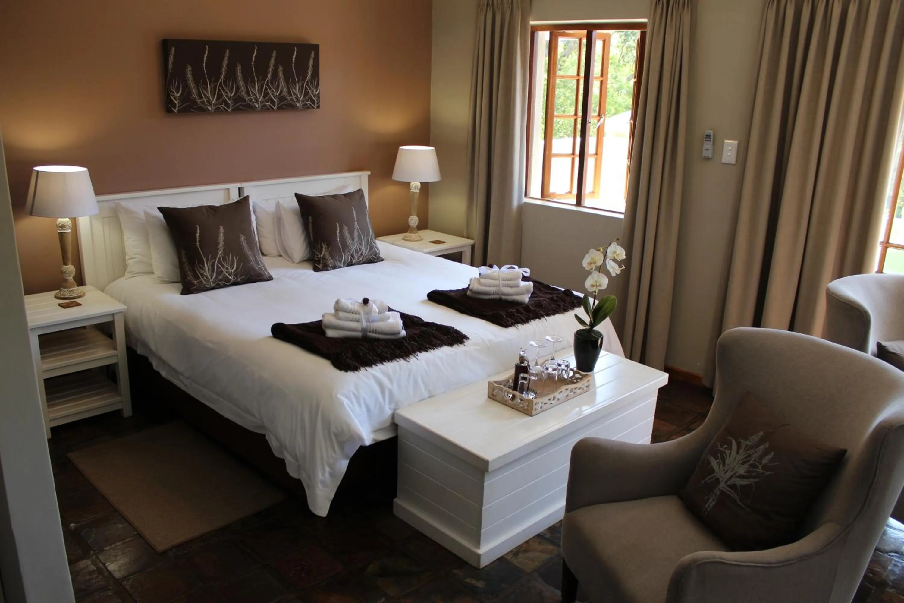 Bed in Blackwaters River Lodge, Knysna