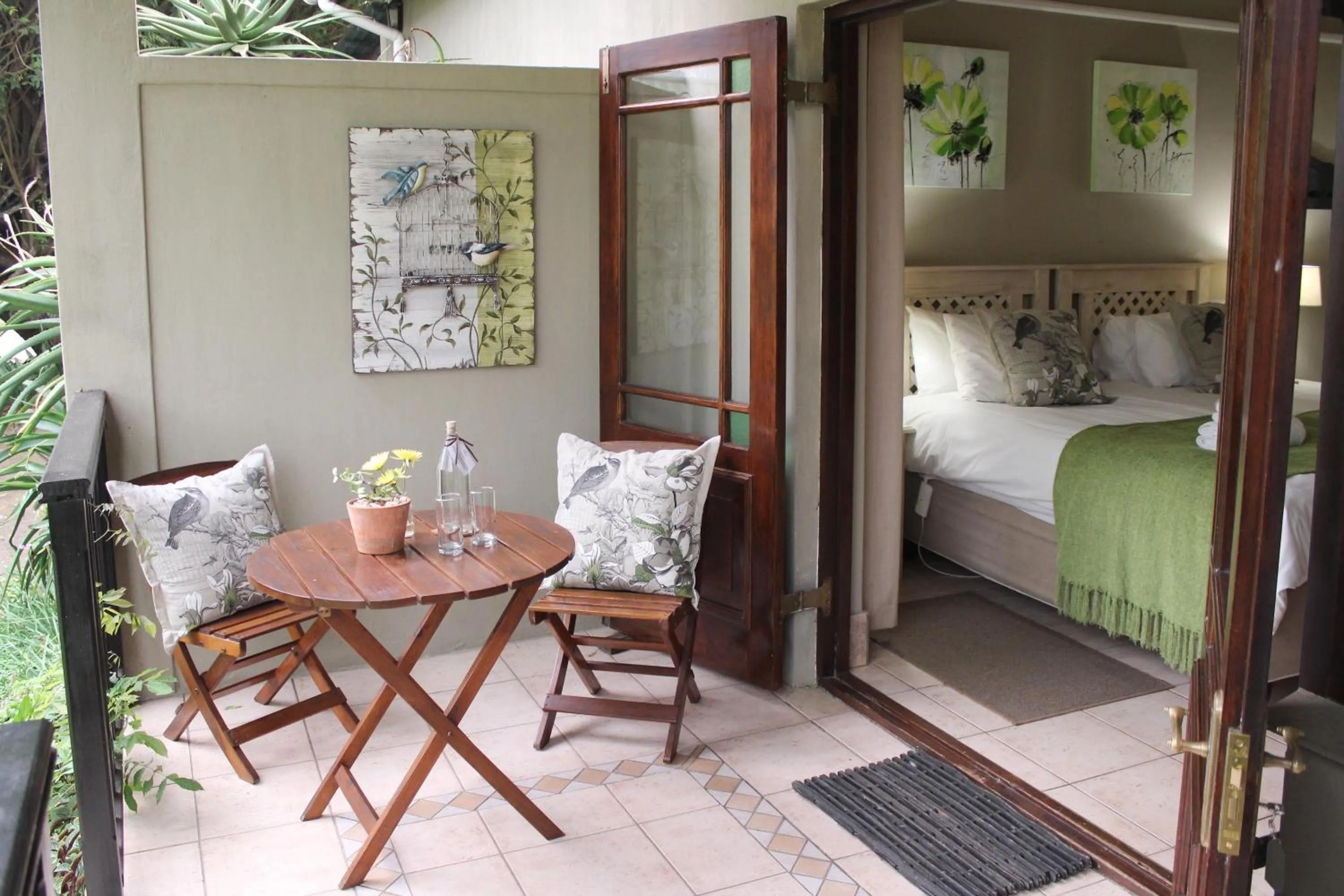 Patio, Bed in Blackwaters River Lodge, Knysna