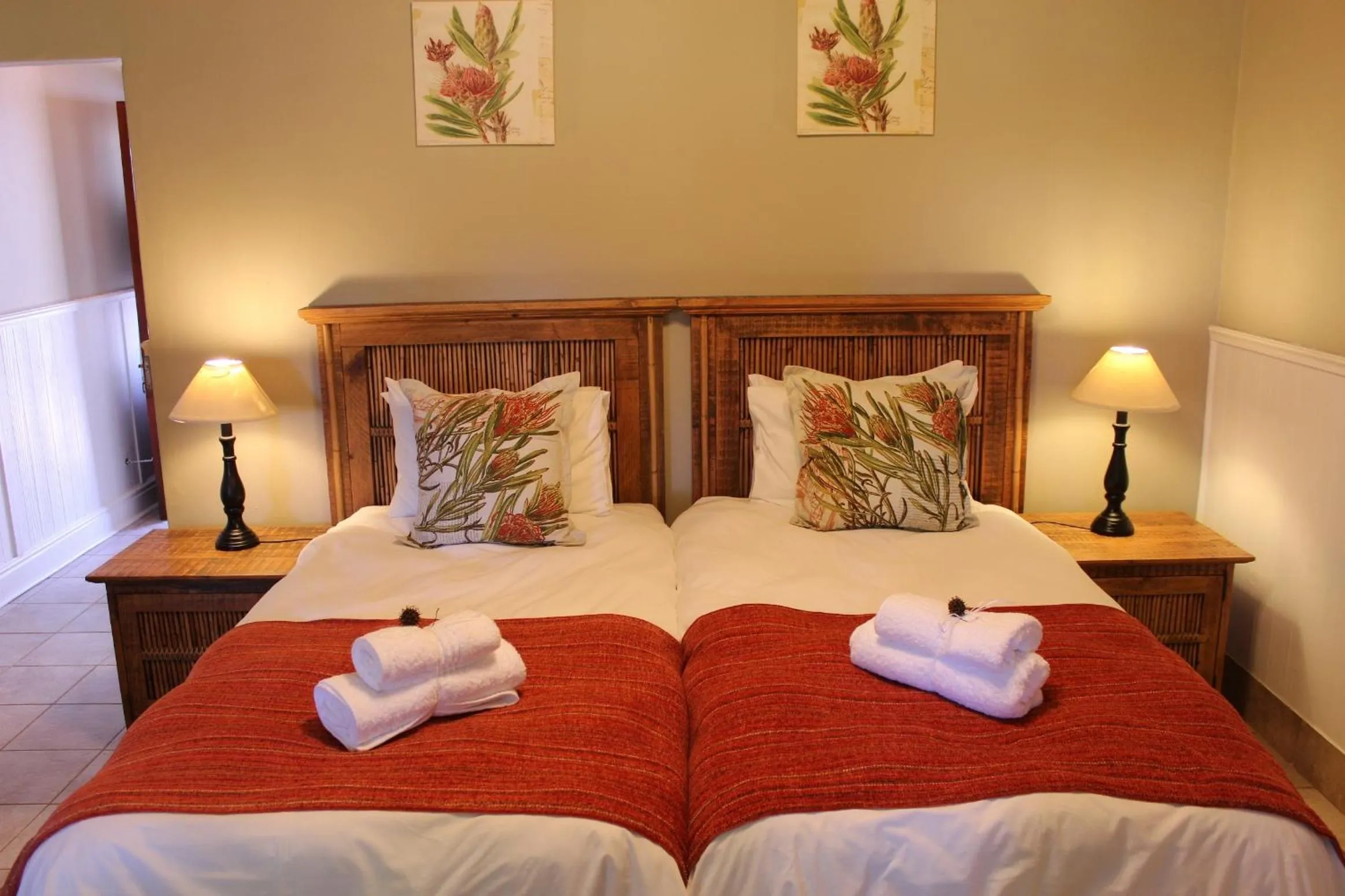 Bed in Blackwaters River Lodge, Knysna