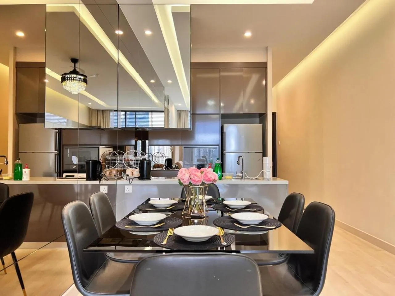 Kitchen or kitchenette in Dorsett Residences Bukit Bintang
