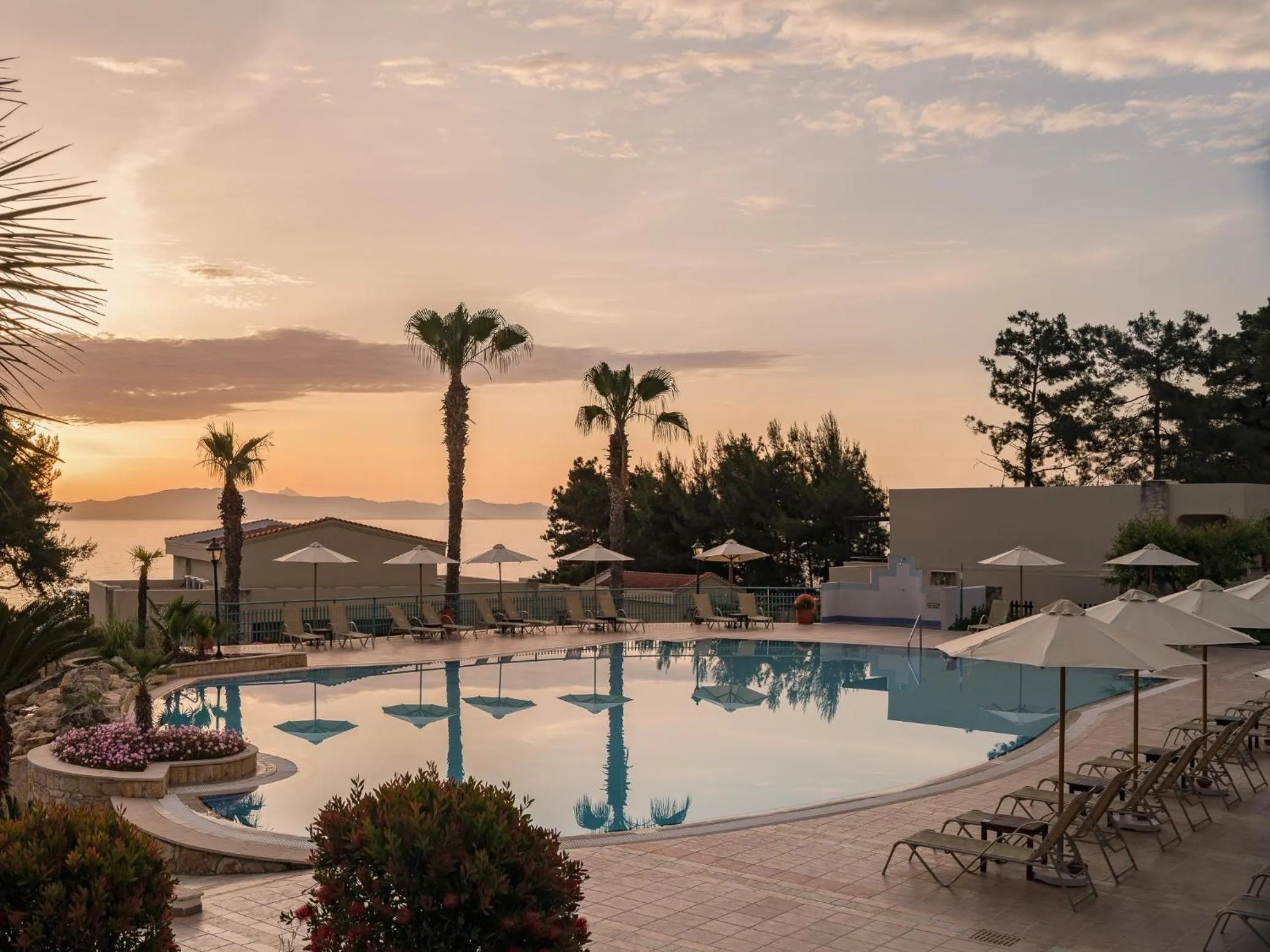 Pool view in Aegean Melathron Thalasso Spa Hotel