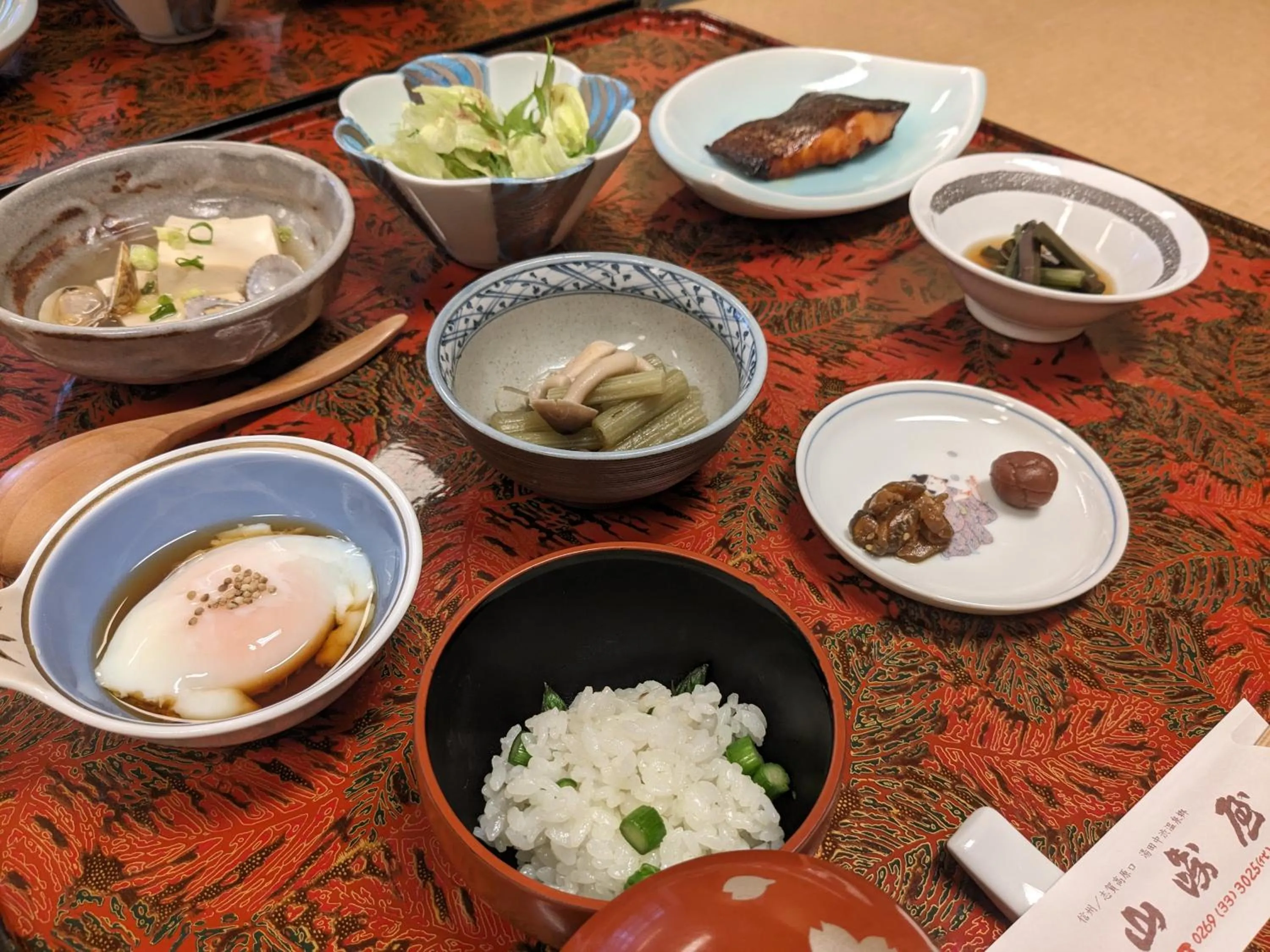 Breakfast in Yudanaka Onsen Yamazakiya