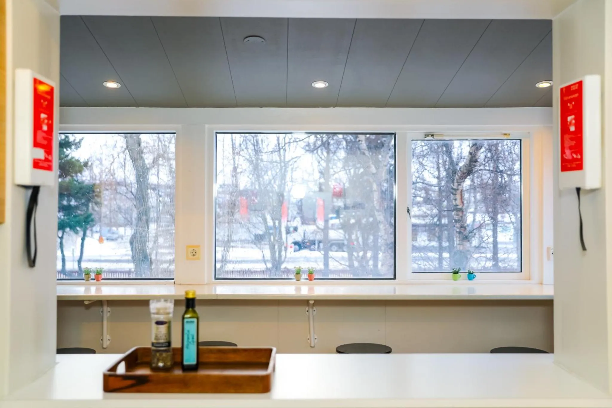 Kitchen or kitchenette in Akureyri Hostel