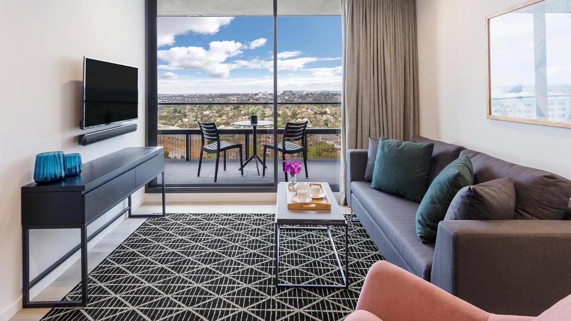 Living room in Avani Melbourne Box Hill Residences
