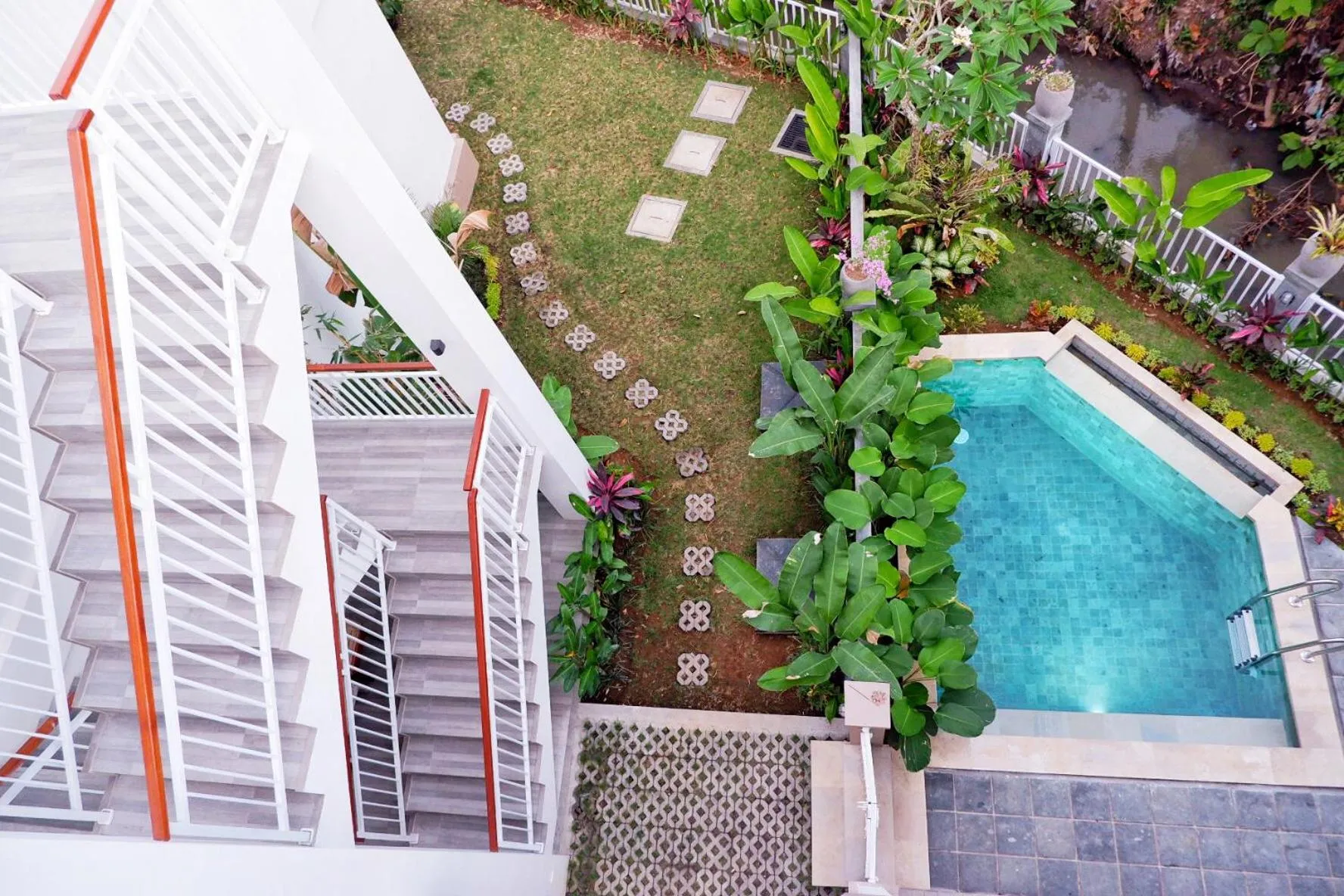 Garden view in The Sloth Bali