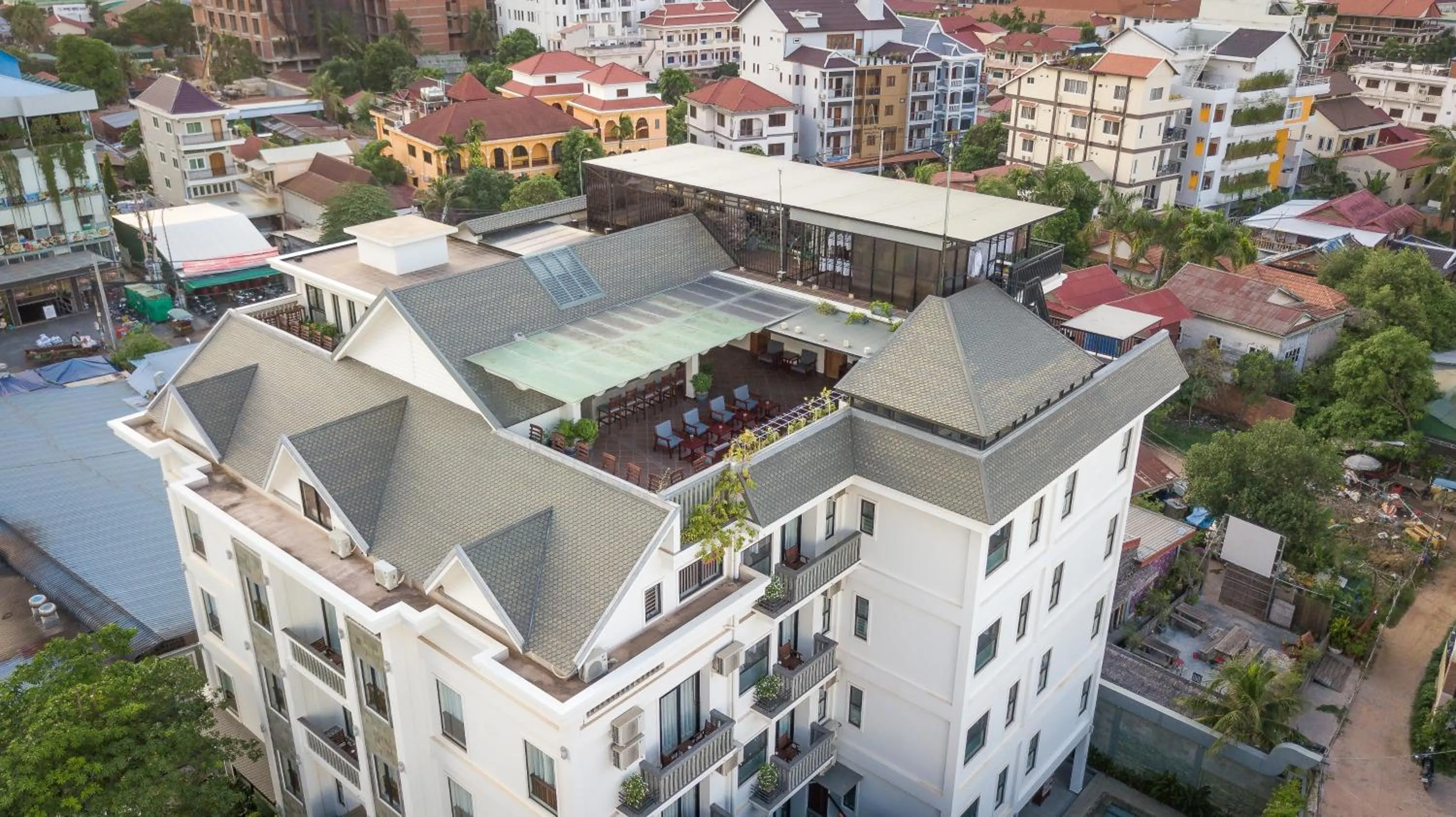 Bird's eye view in Mony Reach Angkor Hotel