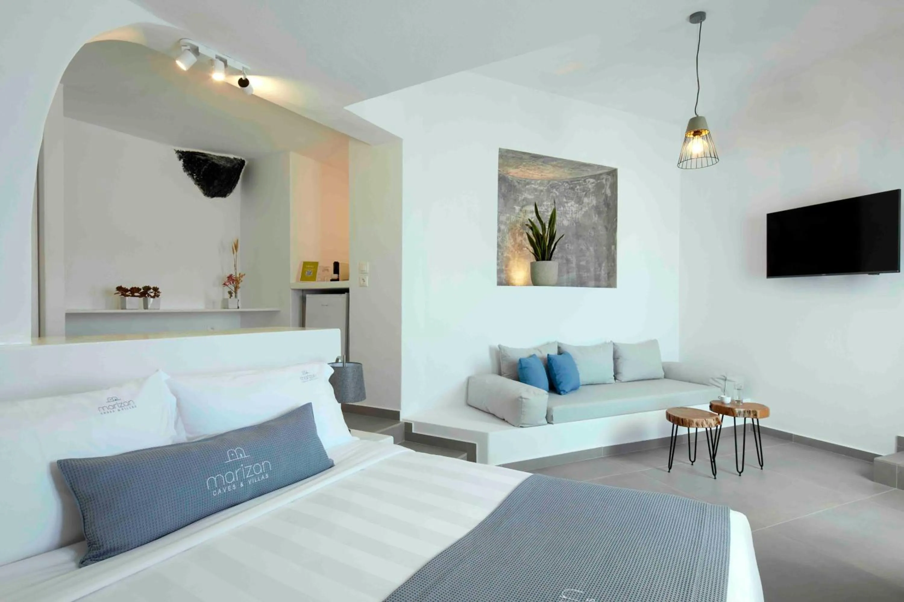 Bed in Marizan Caves & Villas