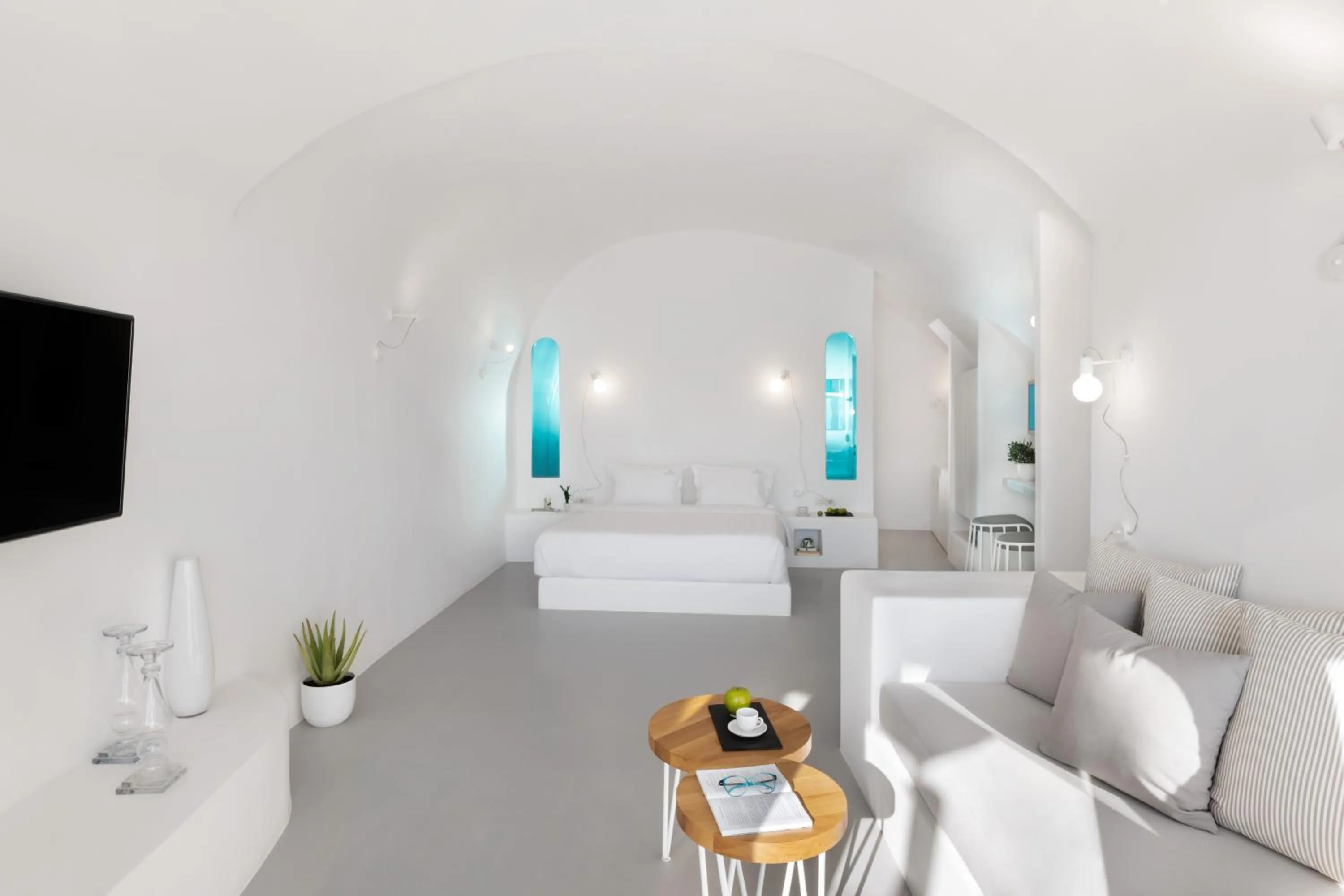 Bed in Marizan Caves & Villas