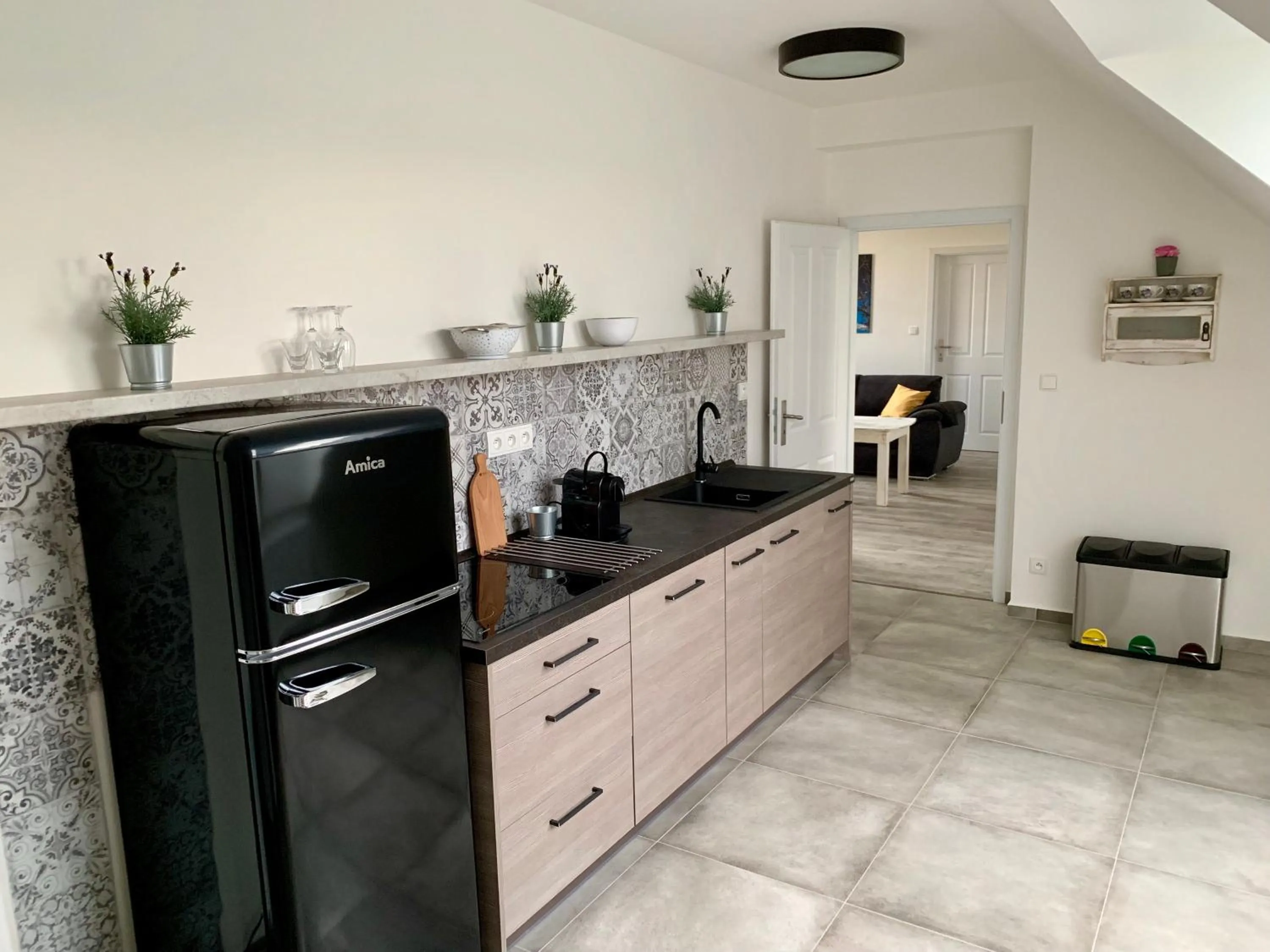 Kitchen or kitchenette in Penzion Holín u Prachovských skal