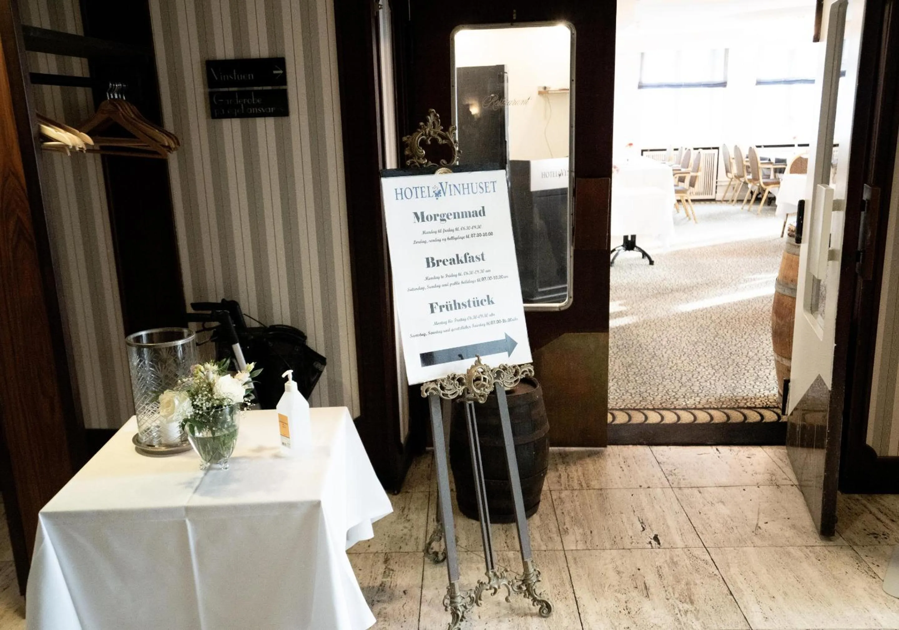 Restaurant/places to eat in Hotel Vinhuset