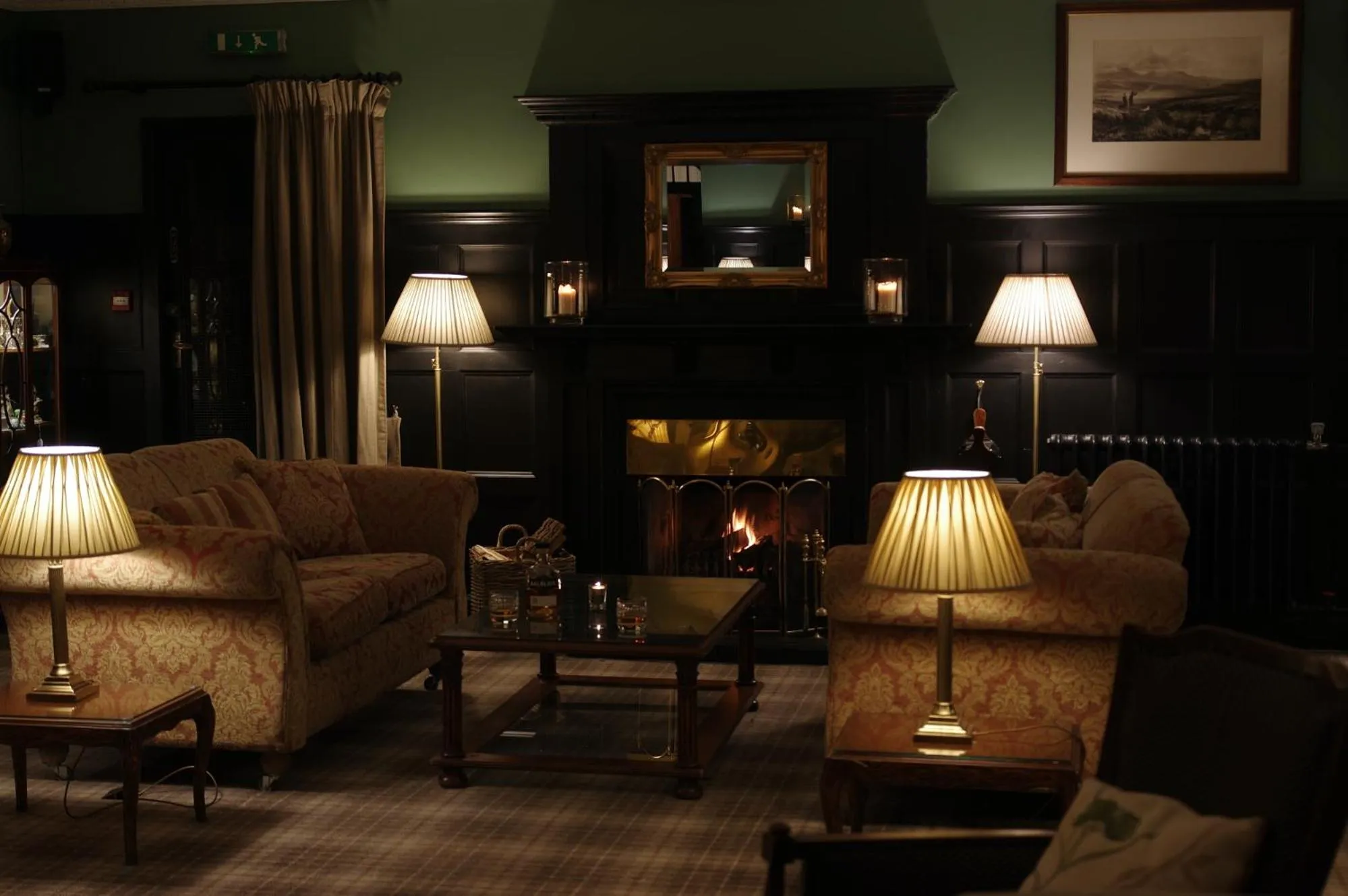Seating area in Bunchrew House Hotel