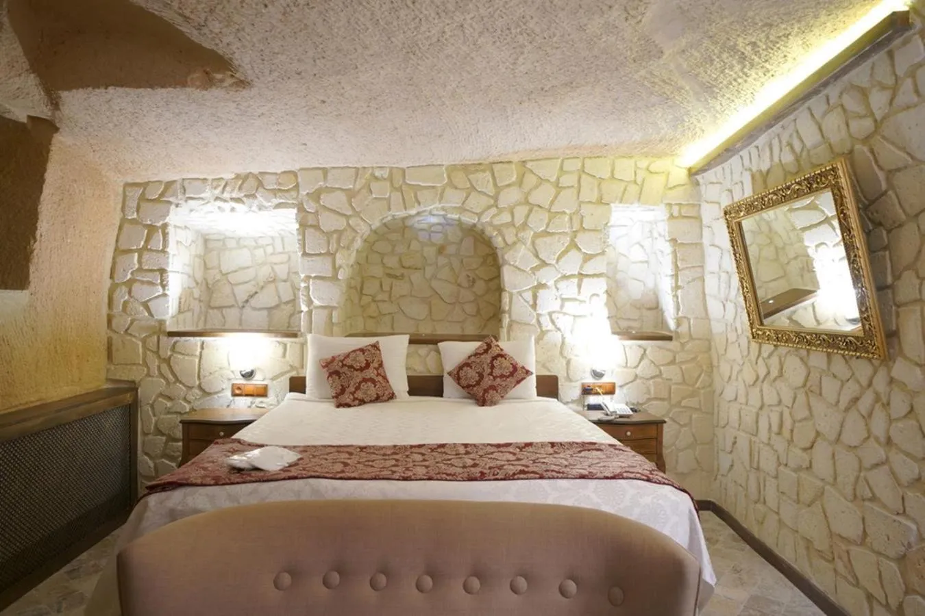 Bed in Arte Cave Hotel