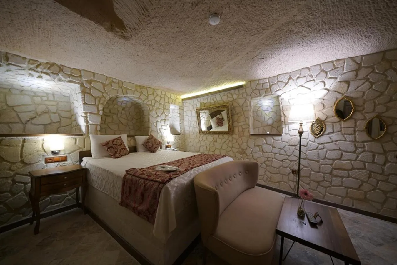 Bed in Arte Cave Hotel