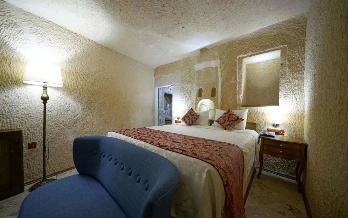 Bed in Arte Cave Hotel