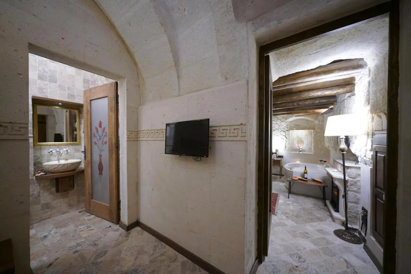 Bed in Arte Cave Hotel