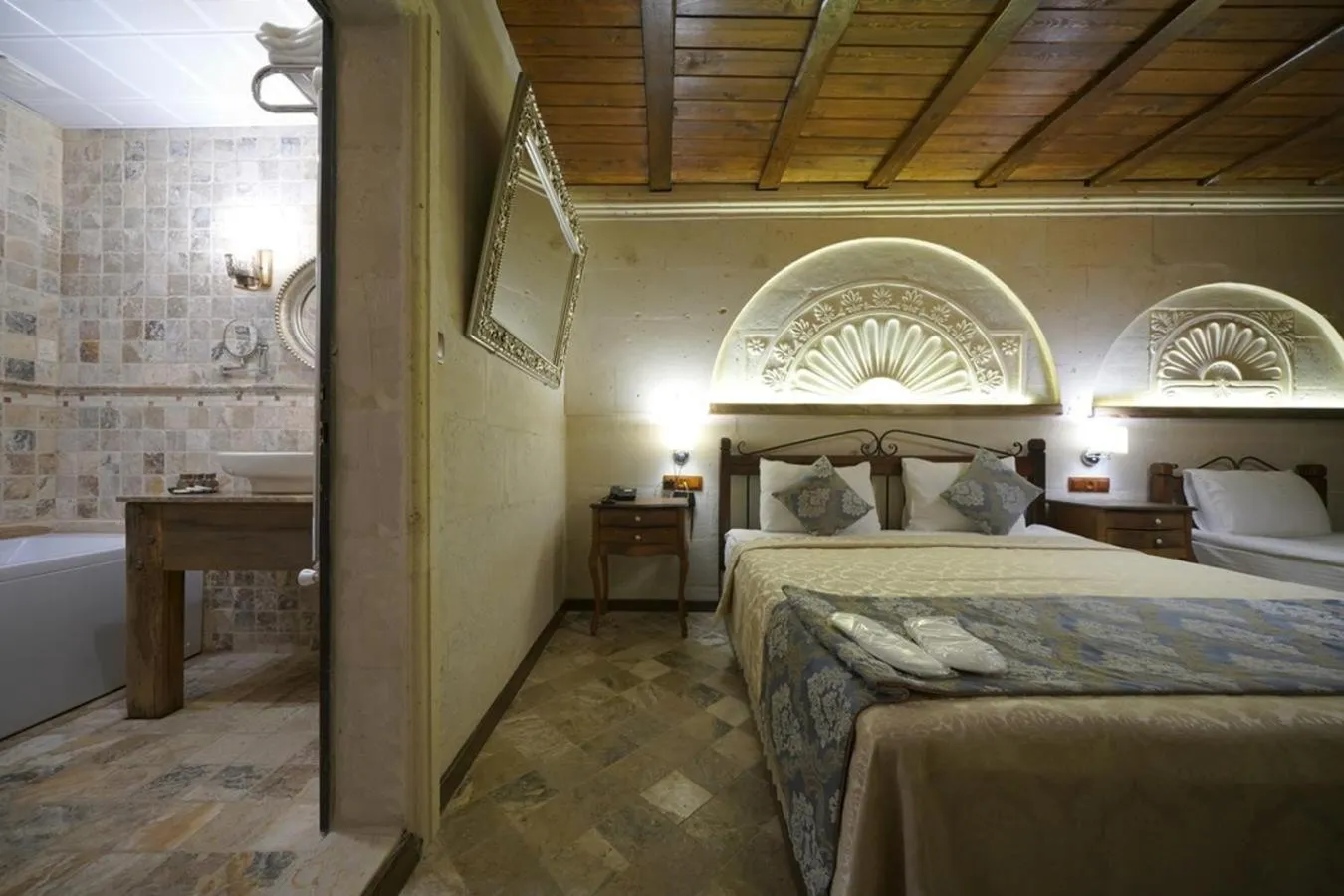 Bed in Arte Cave Hotel