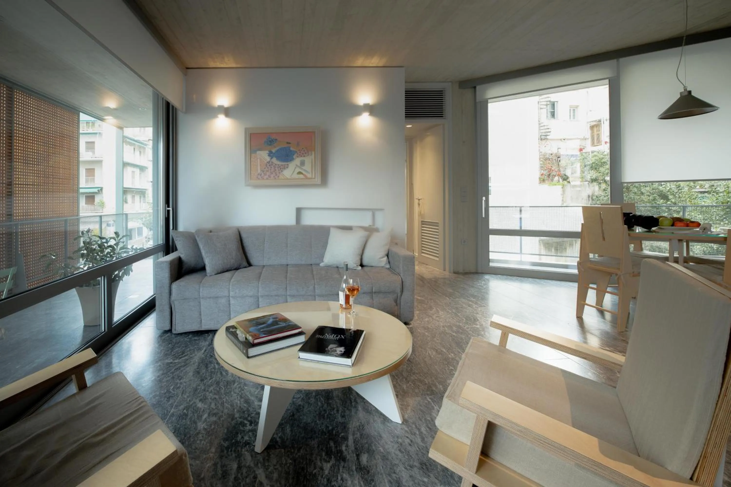 Living room in Athens BlueBuilding