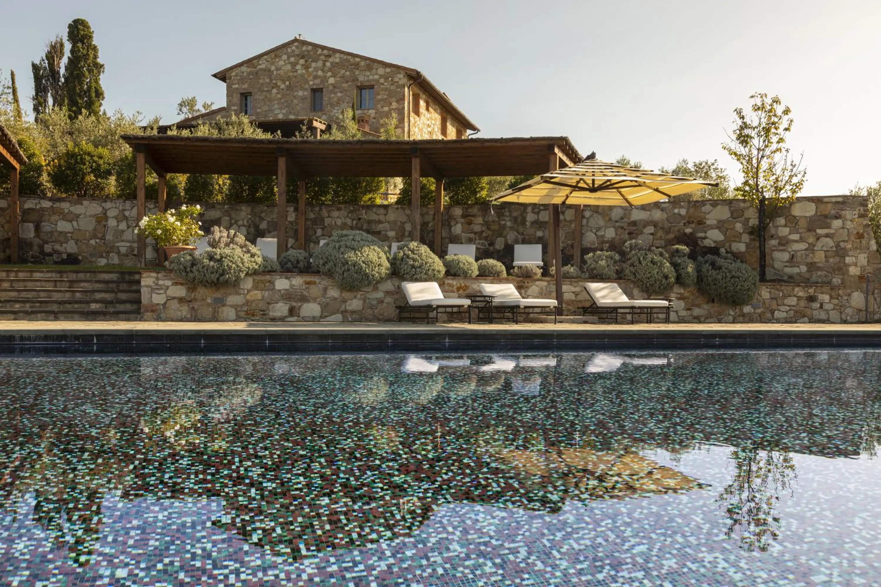 Swimming pool in Castello di Casole, A Belmond Hotel, Tuscany