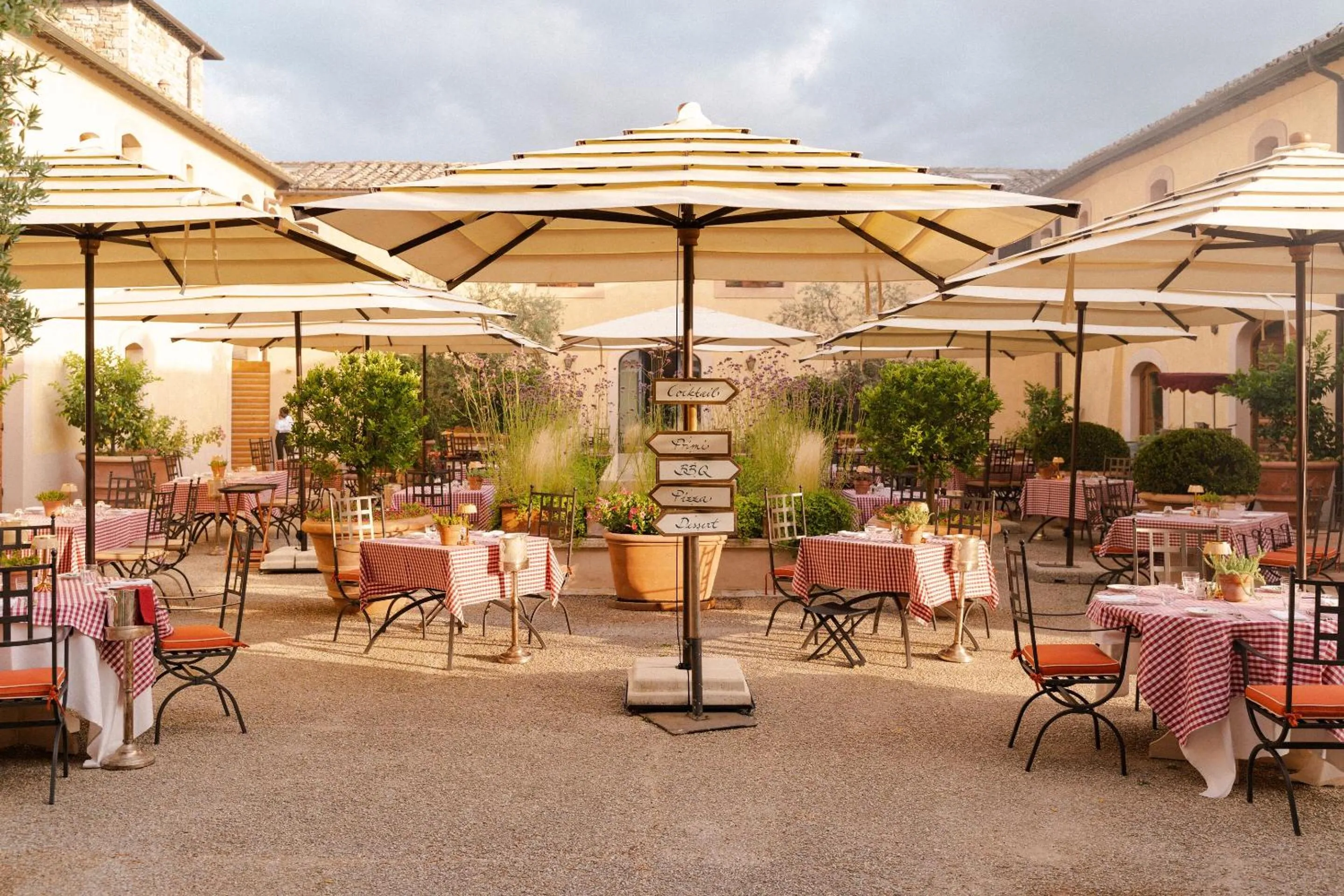 Patio in Castello di Casole, A Belmond Hotel, Tuscany