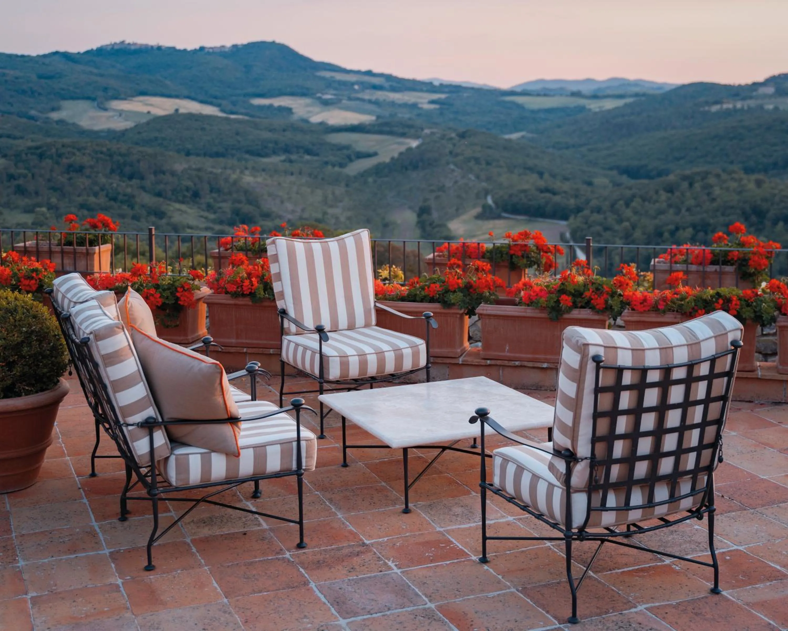 Patio in Castello di Casole, A Belmond Hotel, Tuscany