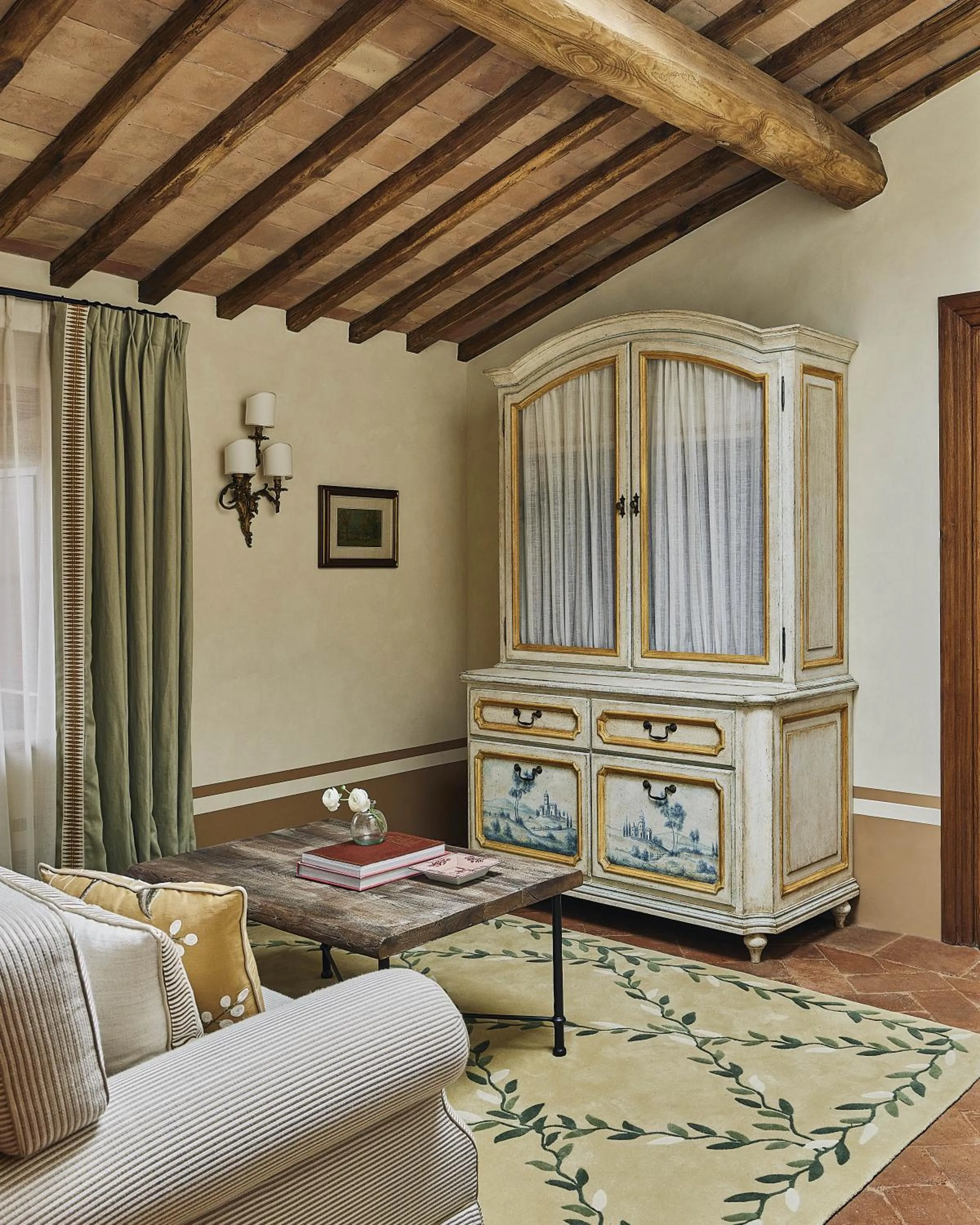 Living room in Castello di Casole, A Belmond Hotel, Tuscany