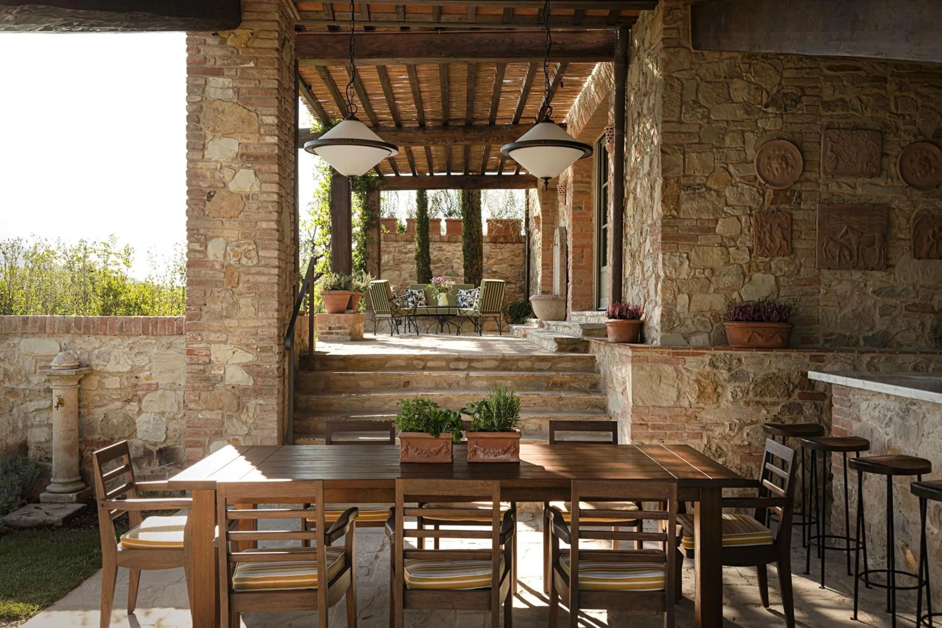 Patio in Castello di Casole, A Belmond Hotel, Tuscany