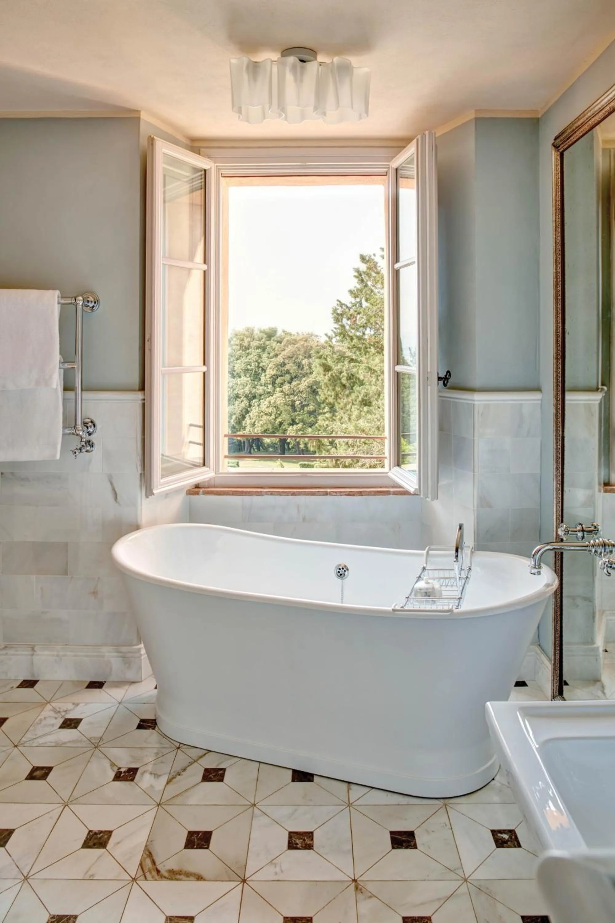 Bathroom in Castello di Casole, A Belmond Hotel, Tuscany