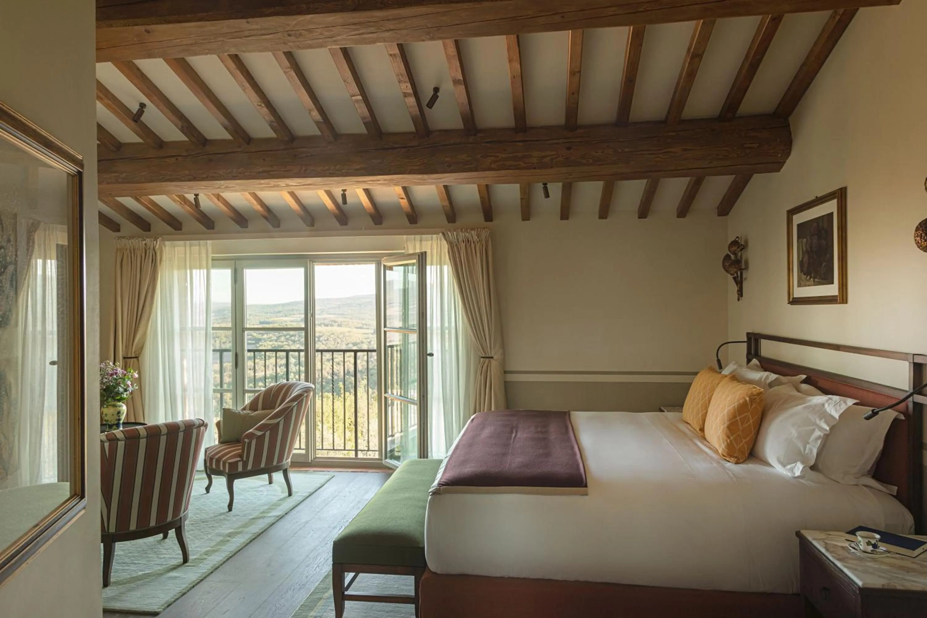 Bed in Castello di Casole, A Belmond Hotel, Tuscany
