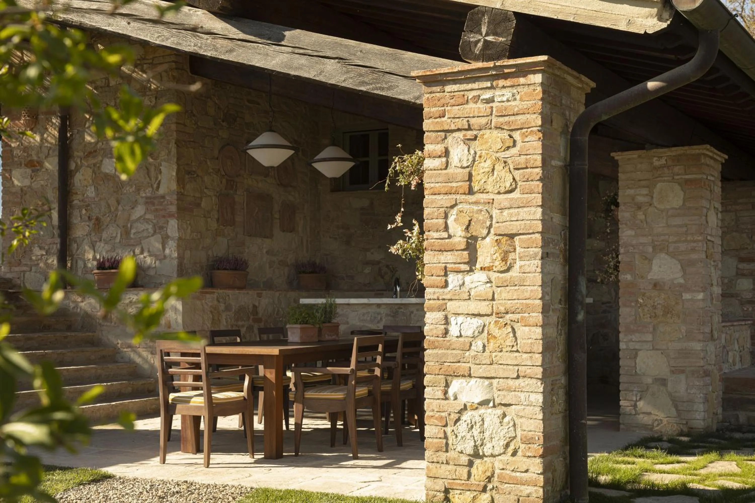 Dining area in Castello di Casole, A Belmond Hotel, Tuscany