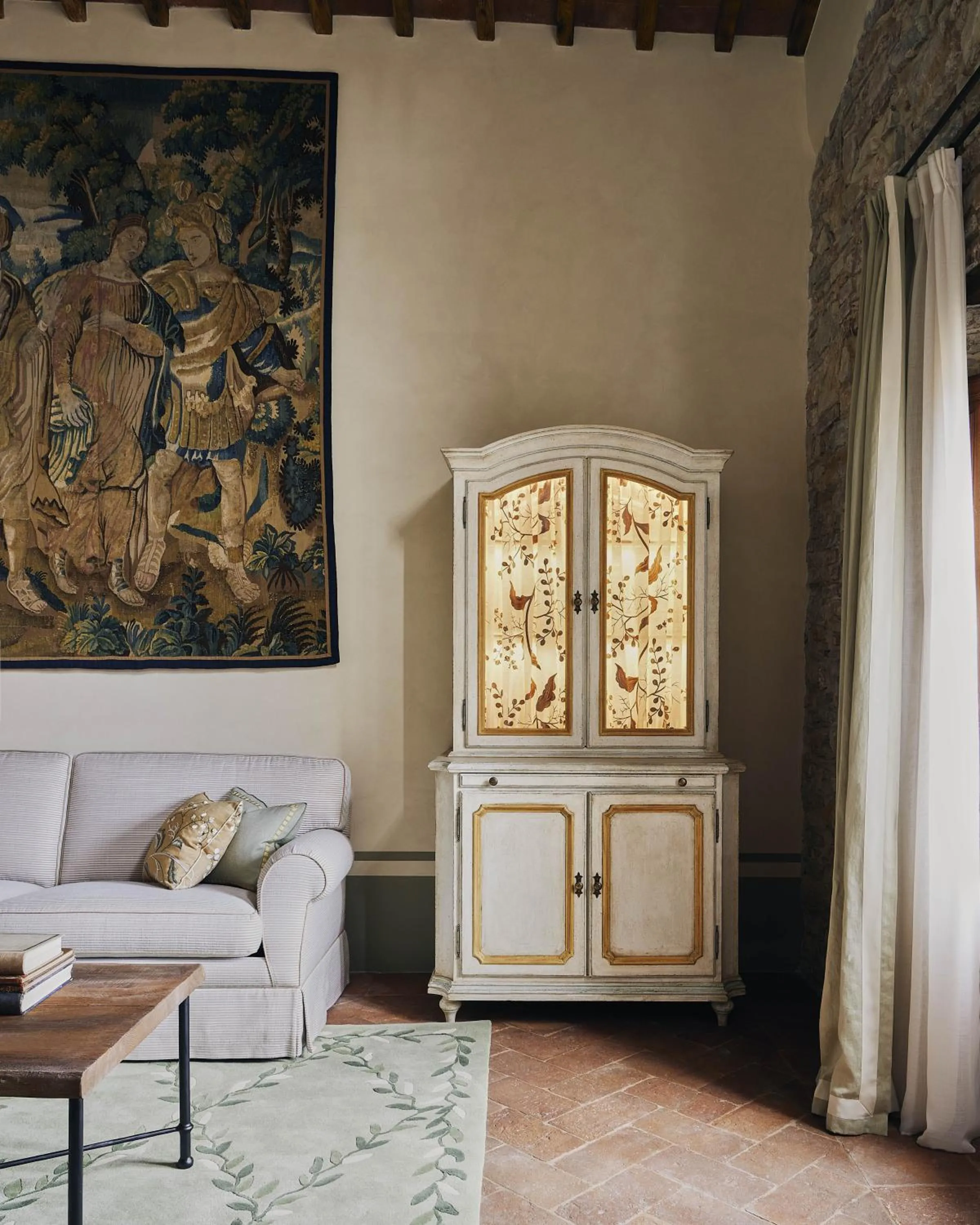 Living room in Castello di Casole, A Belmond Hotel, Tuscany