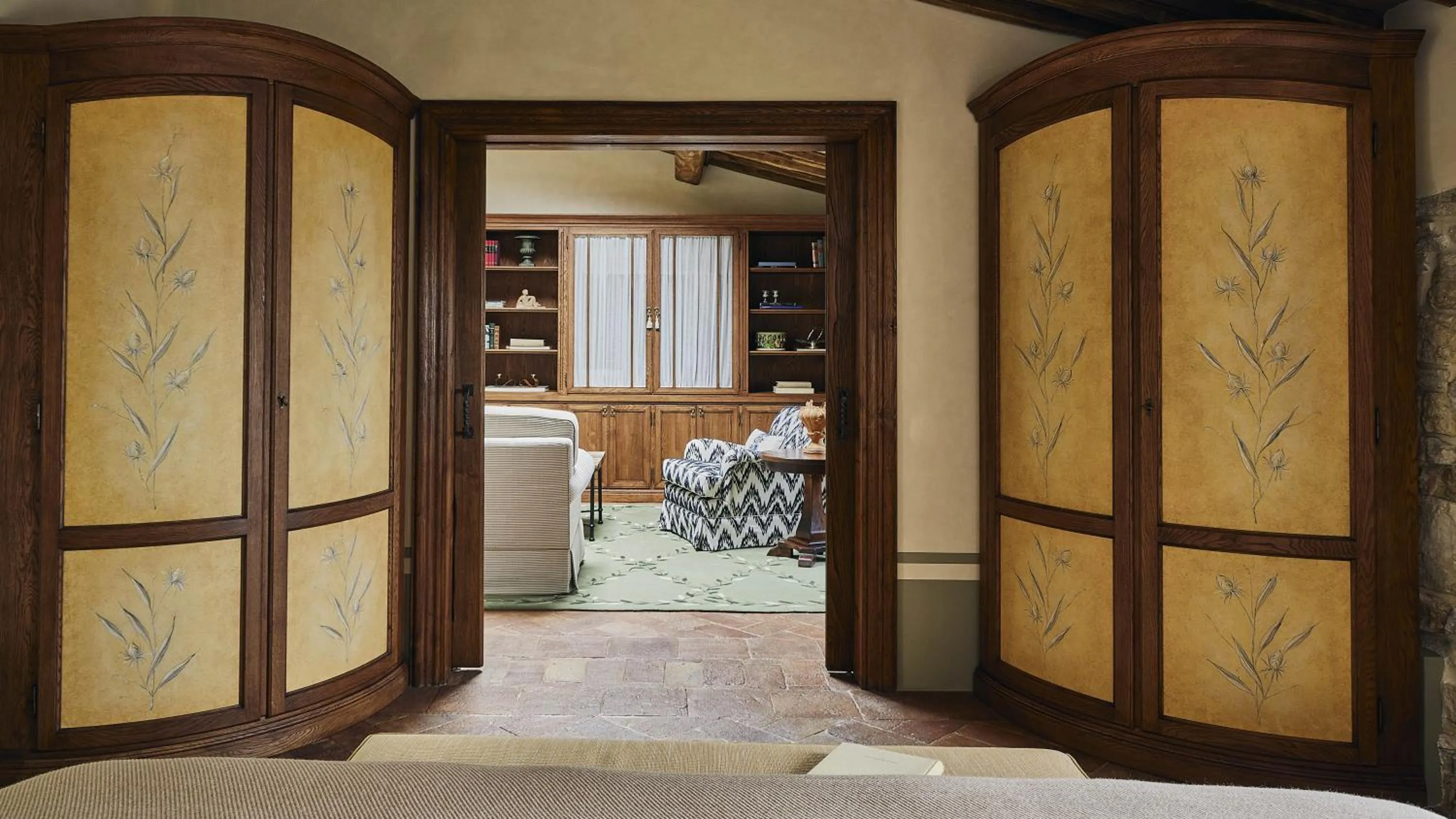 Living room in Castello di Casole, A Belmond Hotel, Tuscany
