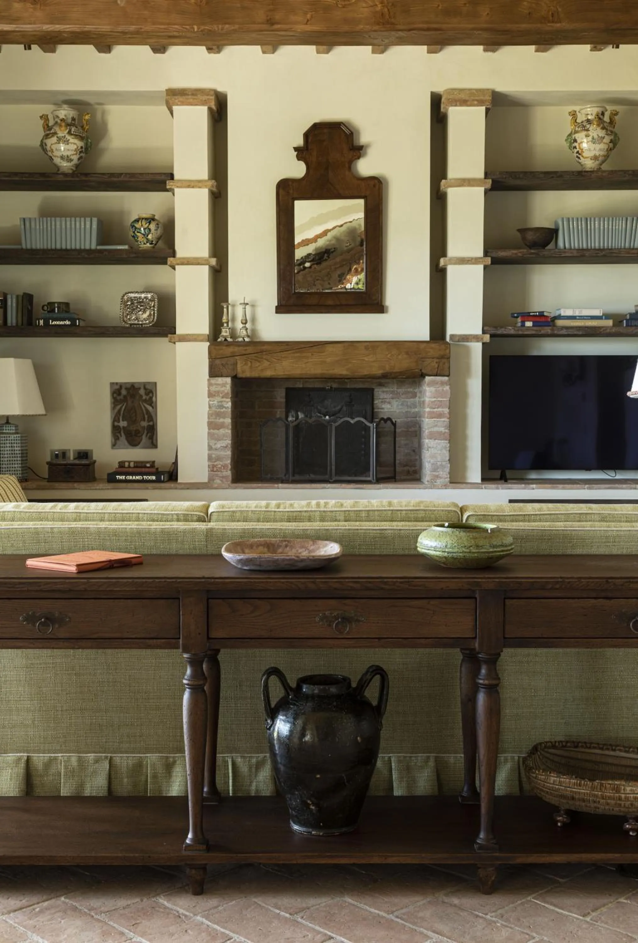 Living room in Castello di Casole, A Belmond Hotel, Tuscany
