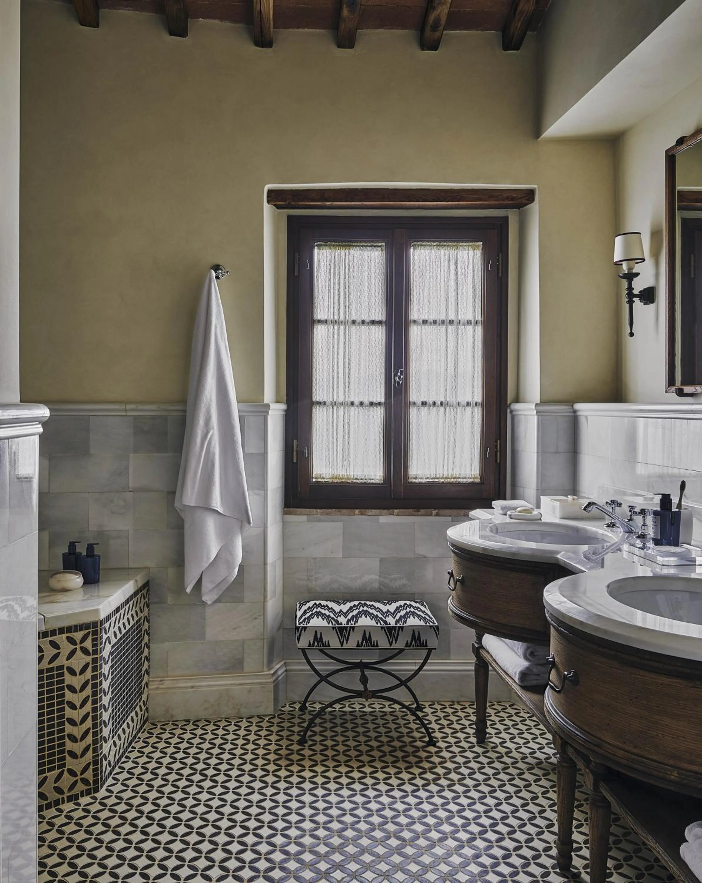 Bathroom in Castello di Casole, A Belmond Hotel, Tuscany