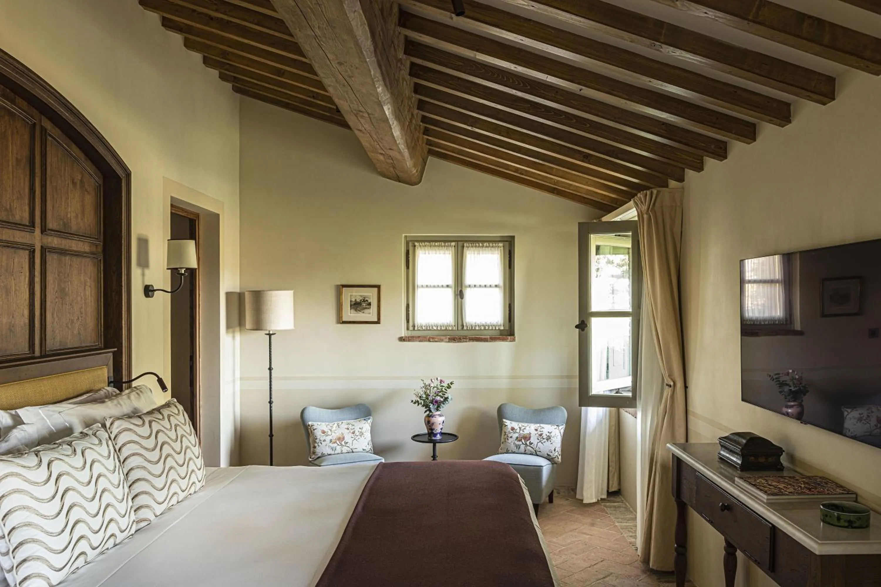 Bedroom in Castello di Casole, A Belmond Hotel, Tuscany