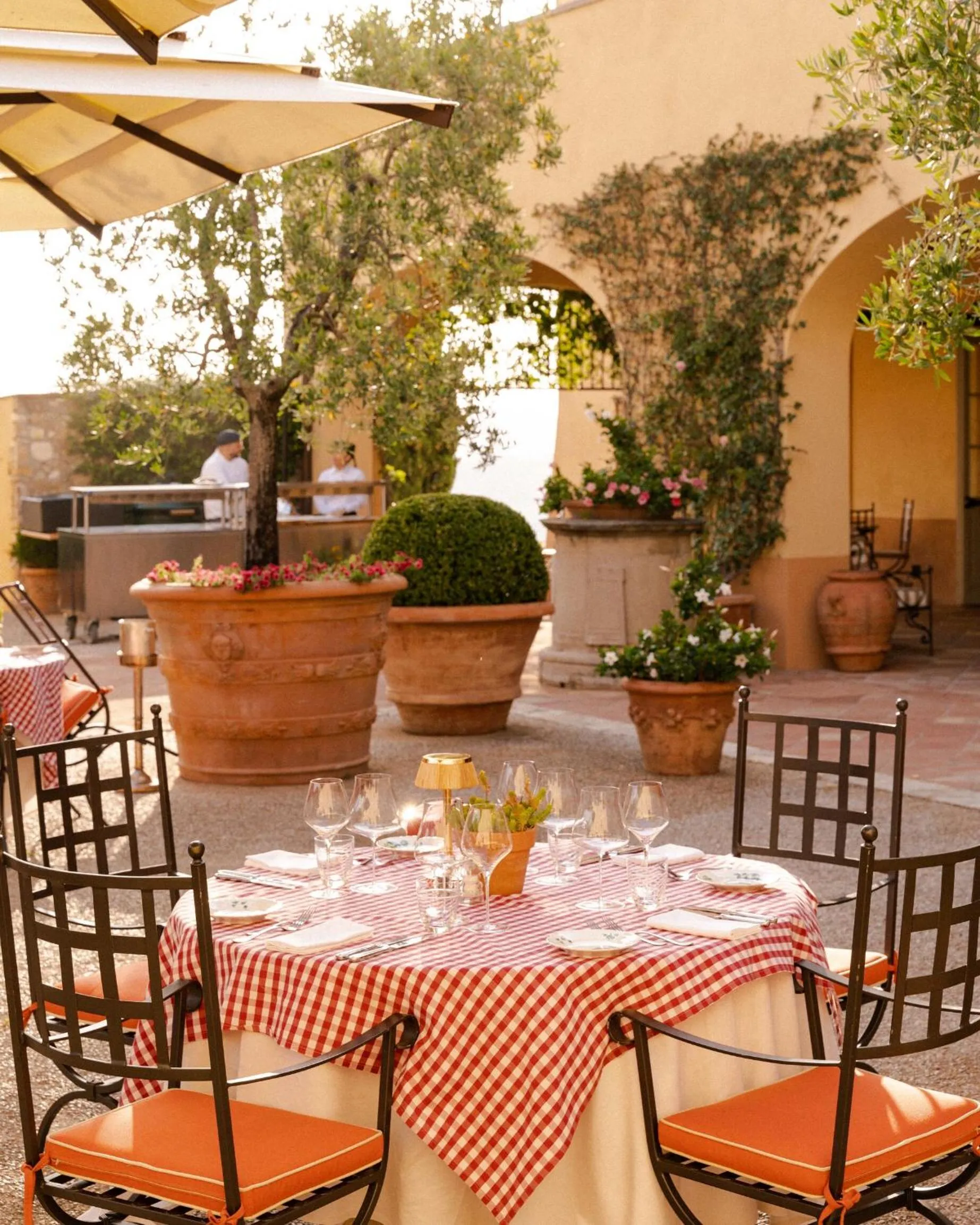 Patio in Castello di Casole, A Belmond Hotel, Tuscany