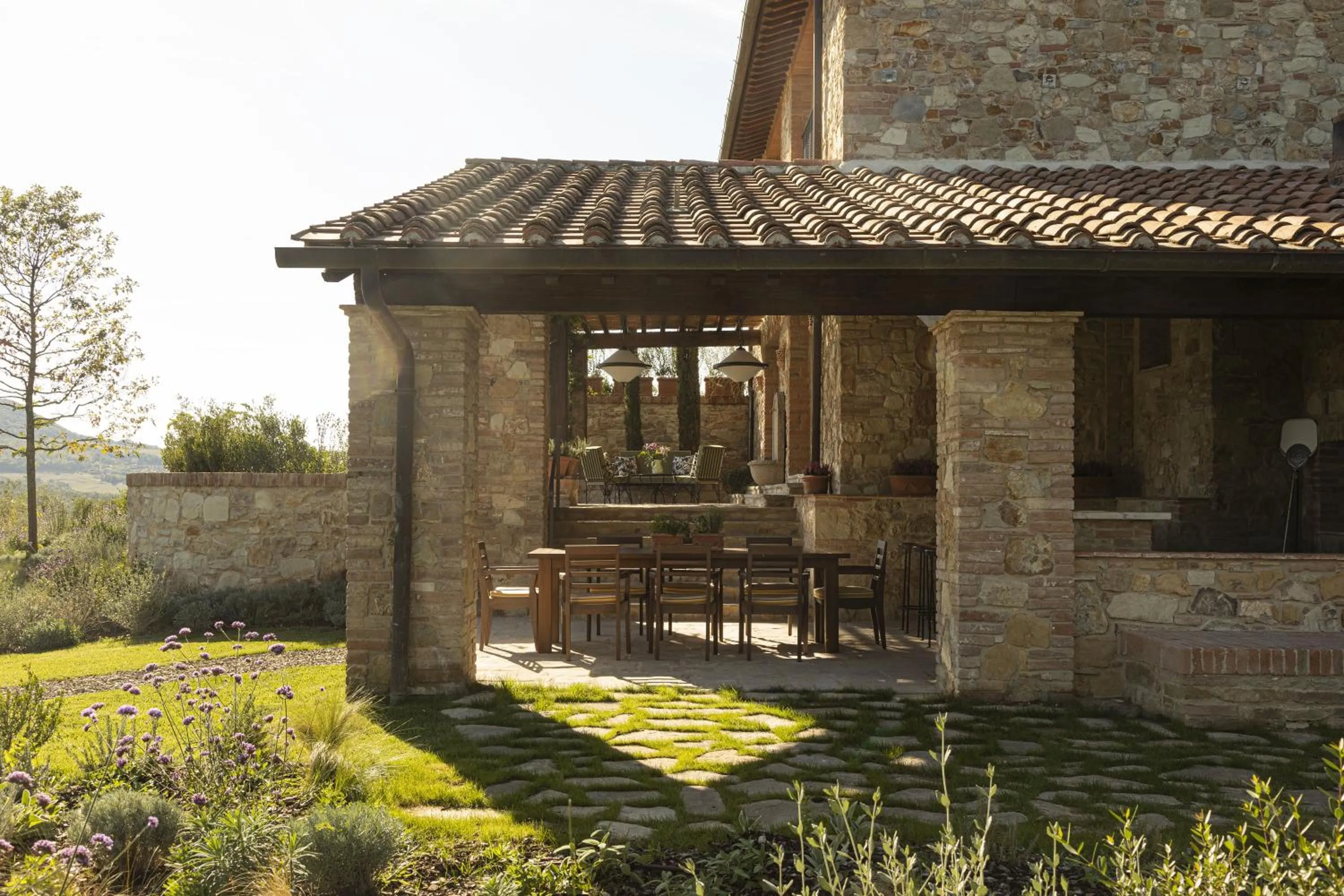 Dining area in Castello di Casole, A Belmond Hotel, Tuscany