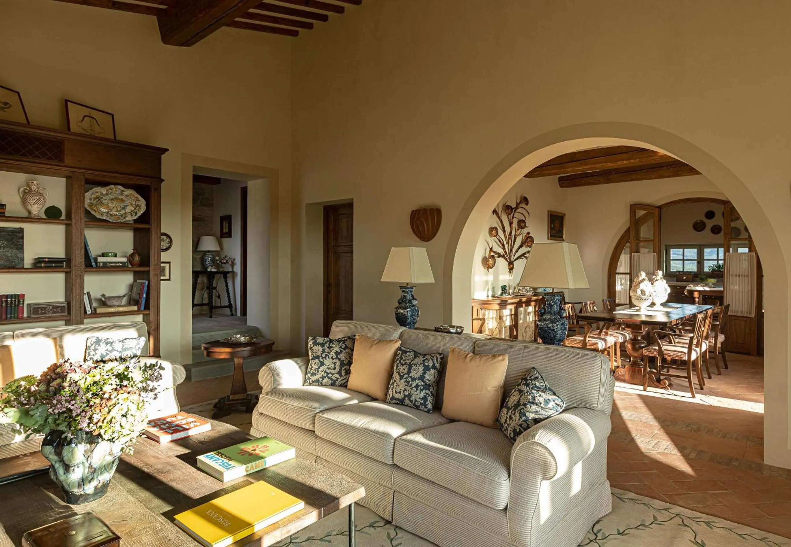 Living room in Castello di Casole, A Belmond Hotel, Tuscany