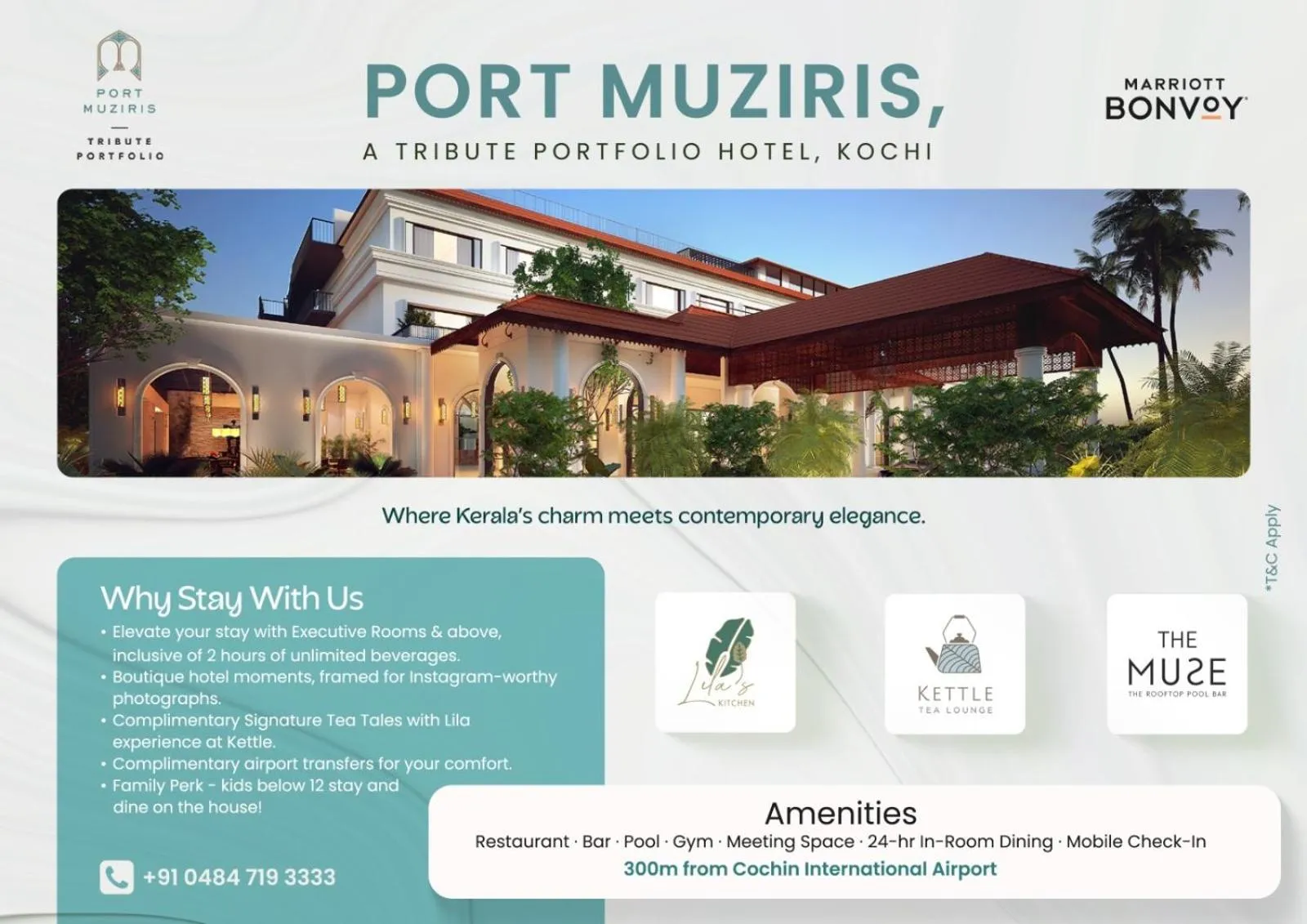 Property building in Port Muziris, A Tribute Portfolio Hotel by Marriott, Kochi Airport