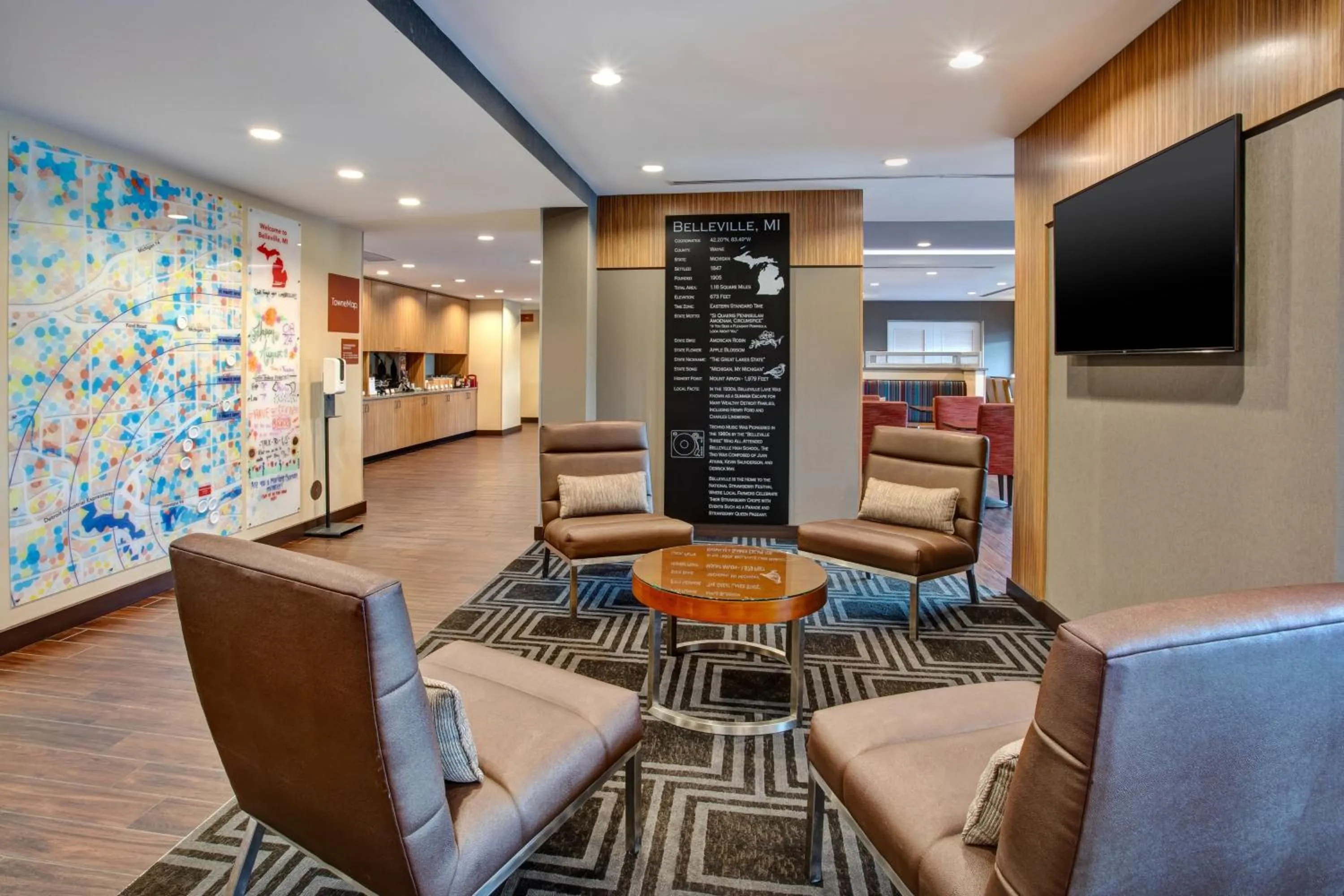 Lobby or reception in TownePlace Suites by Marriott Detroit Belleville