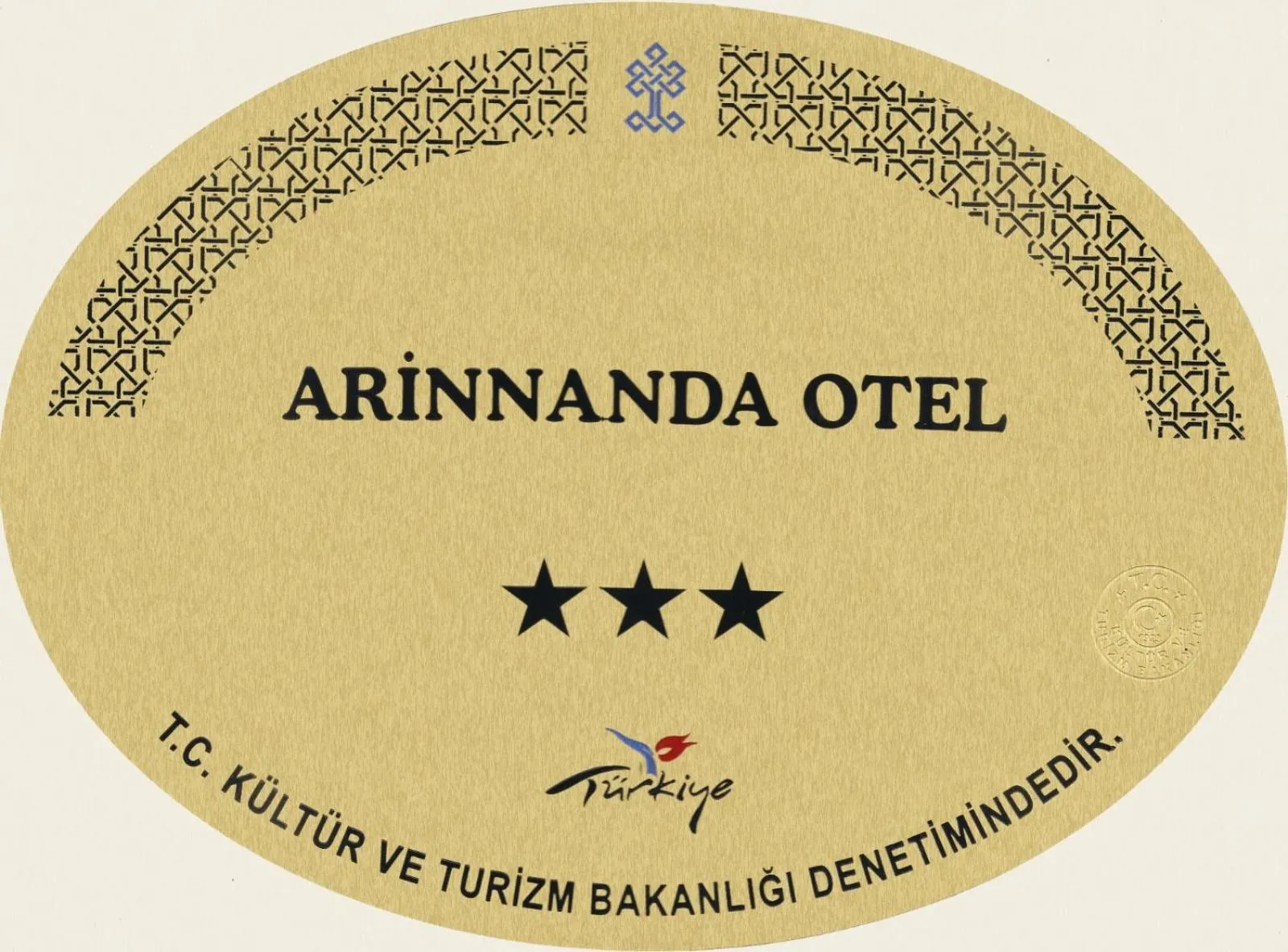 Certificate/Award in Arinnanda Hotel Cesme