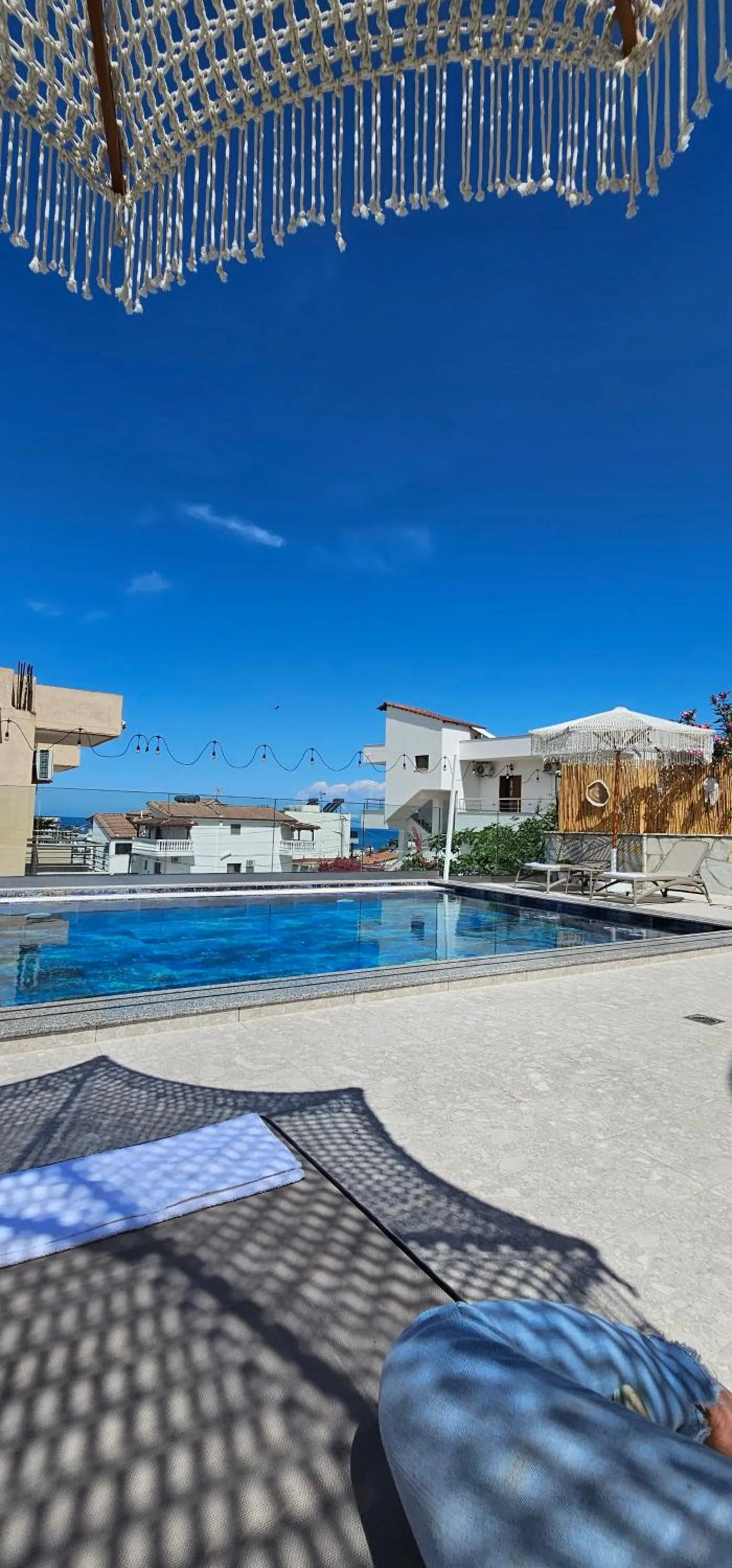 Pool view in Vila Finnley